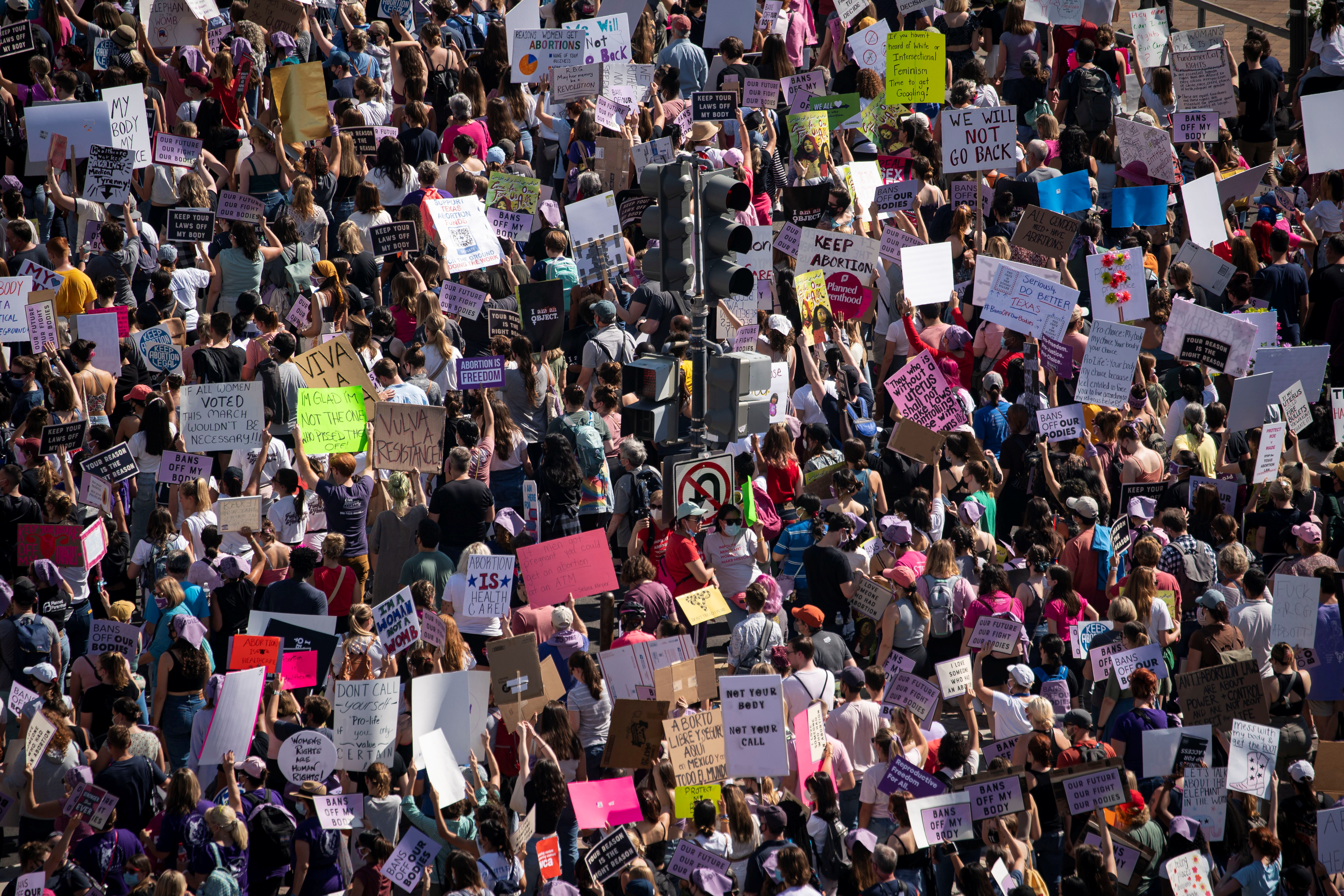 mass group of protesters