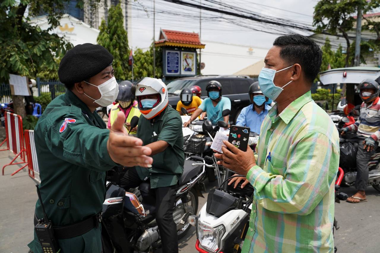 According to Vitit Muntarbhorn, the UN special rapporteur on human rights in Cambodia, the COVID-19 law led to the arbitrary arrest of more than 700 people since March of this year. [Cindy Liu/Reuters]