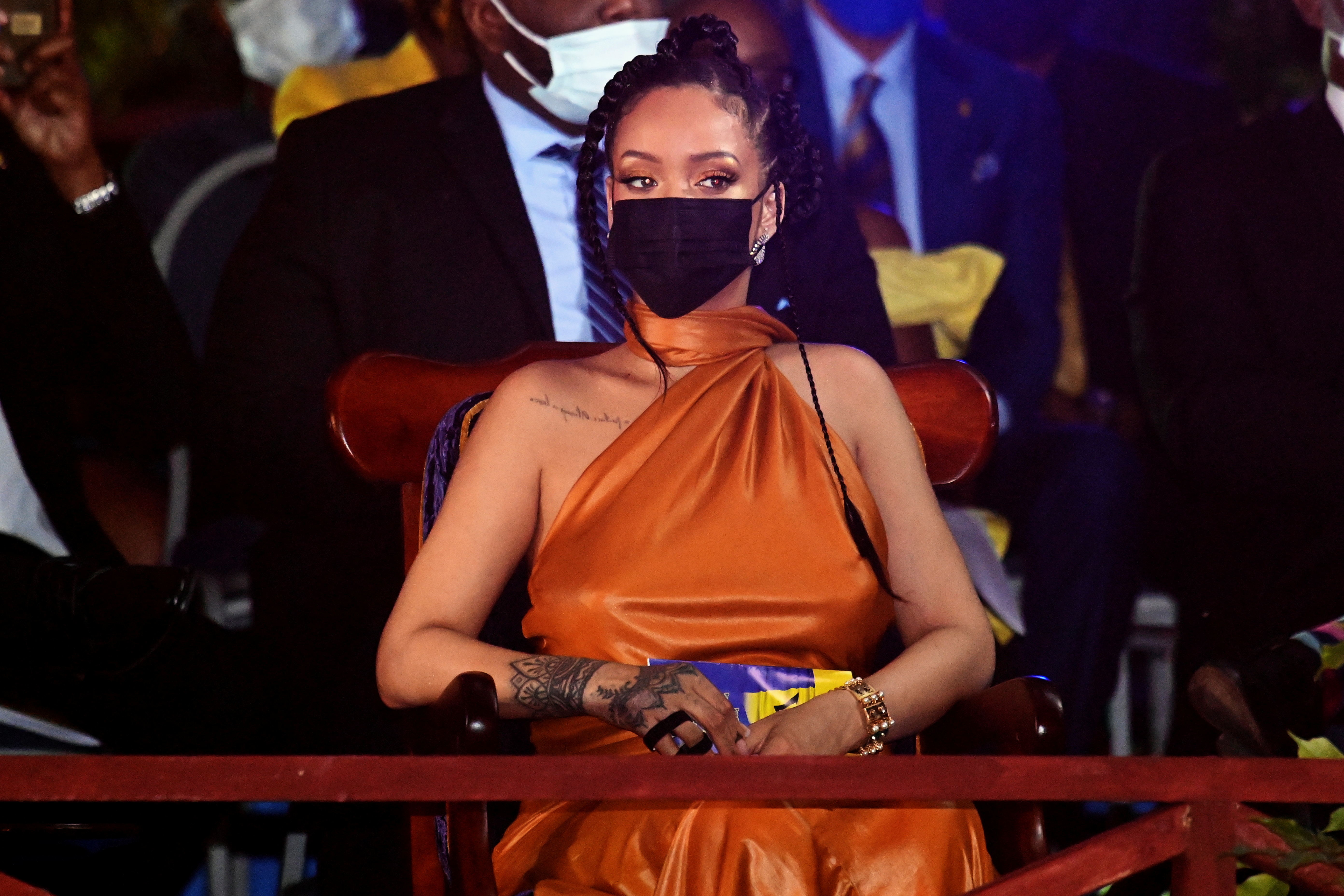 Singer Rihanna attended the event marking Barbados’ transition to a republic