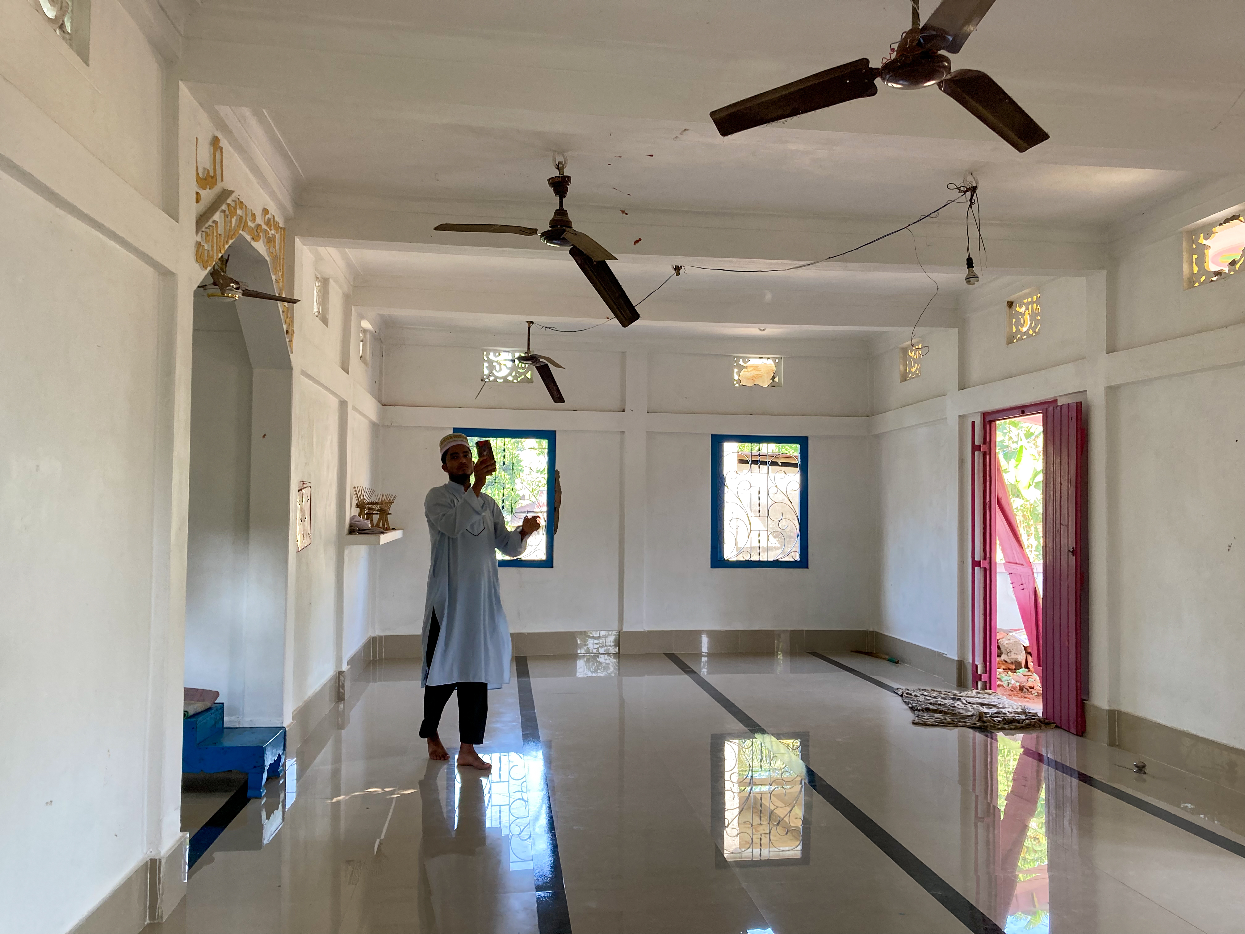 A mosque at Chamtilla area of North Tripura District which was vandalised on October 26 [Sadiq Naqvi/Al Jazeera]
