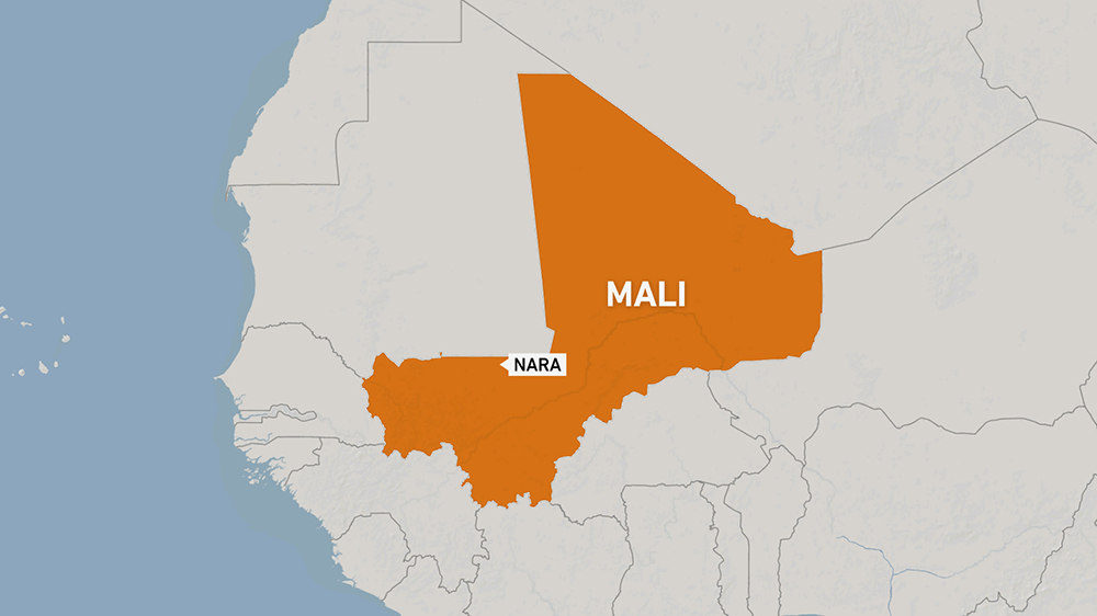 Map shows Nara, Mali