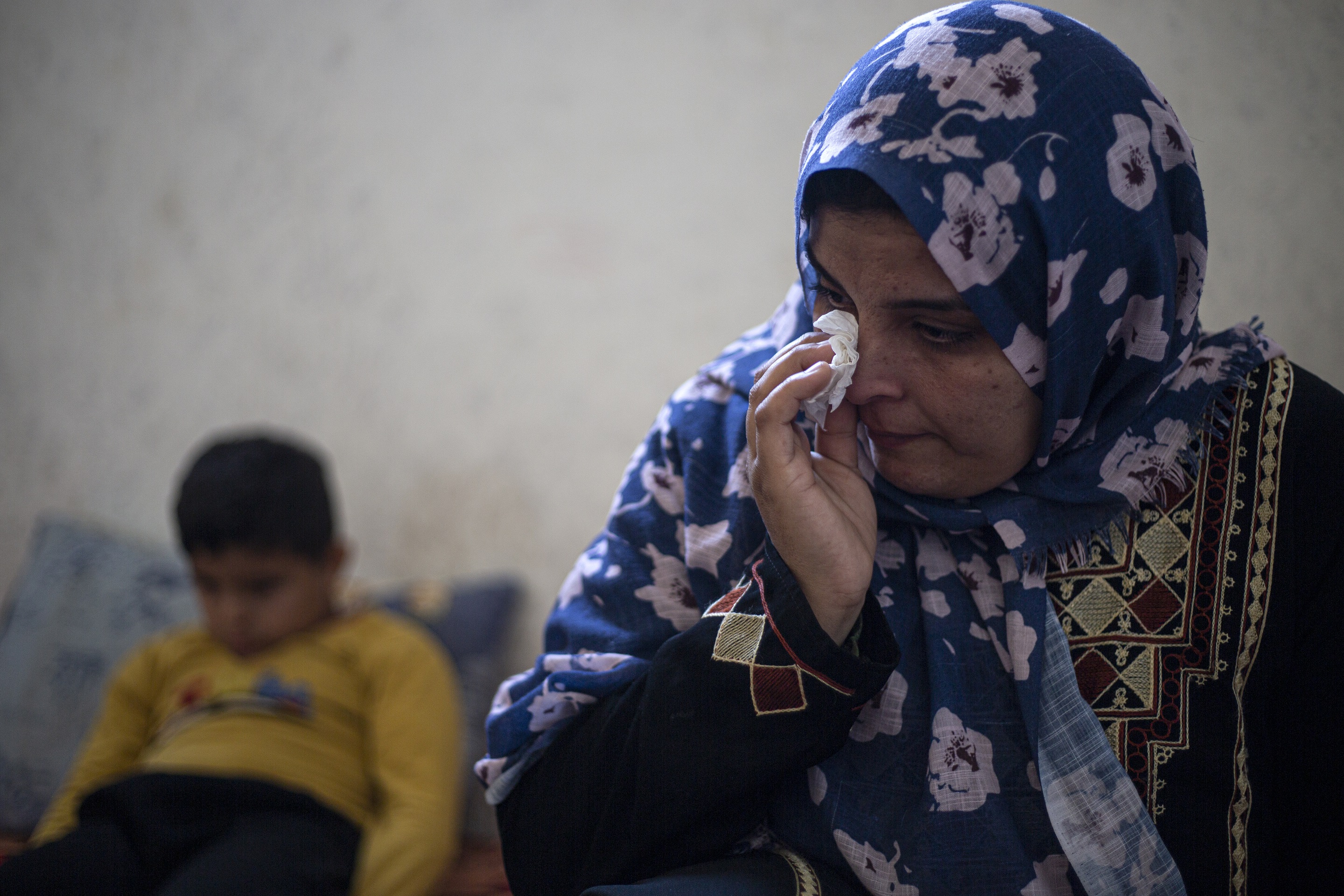 Somayya Shaban, Mohammed' mother cries as she recounts his story. 