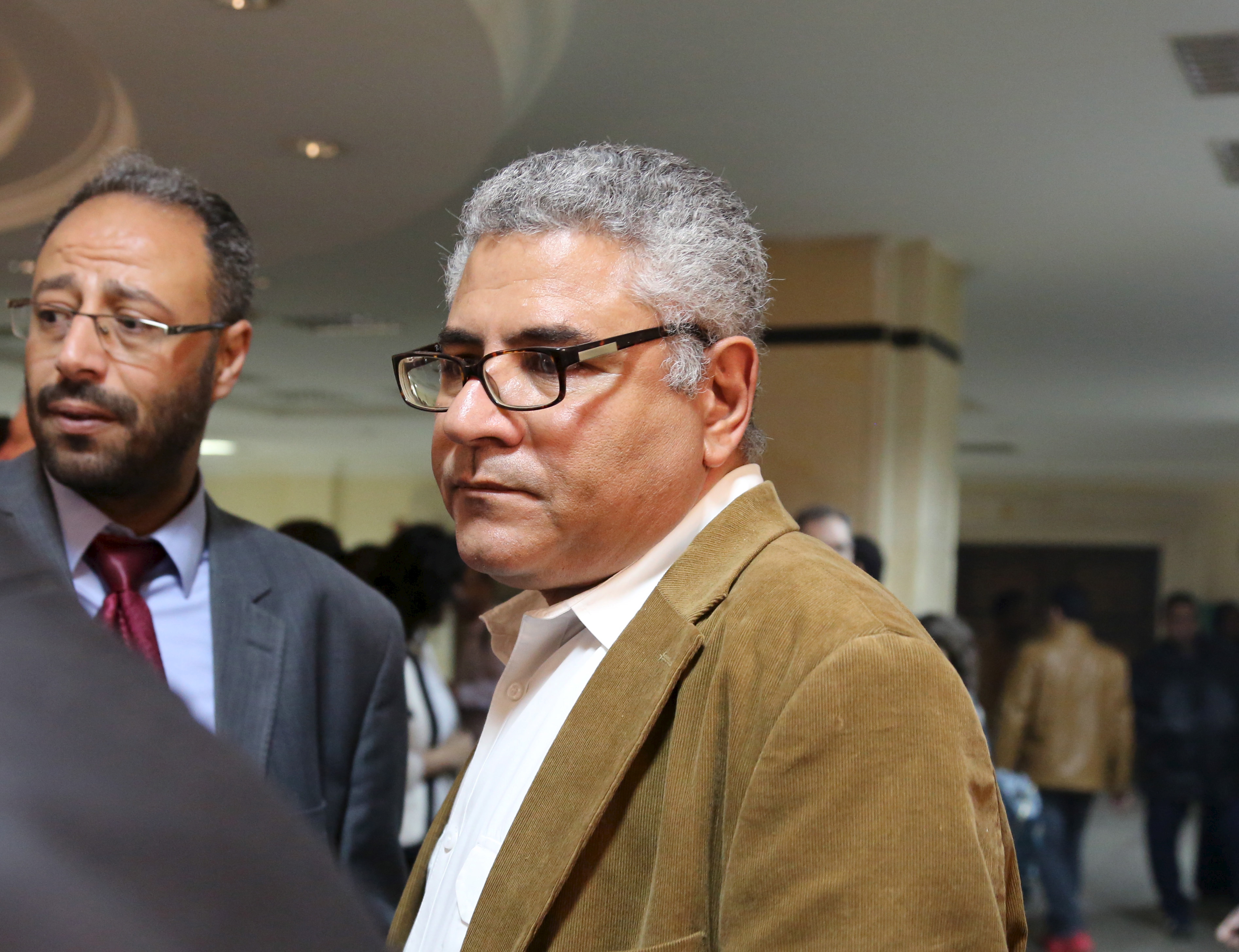 Human rights activist Gamal Eid is seen at a court in Cairo