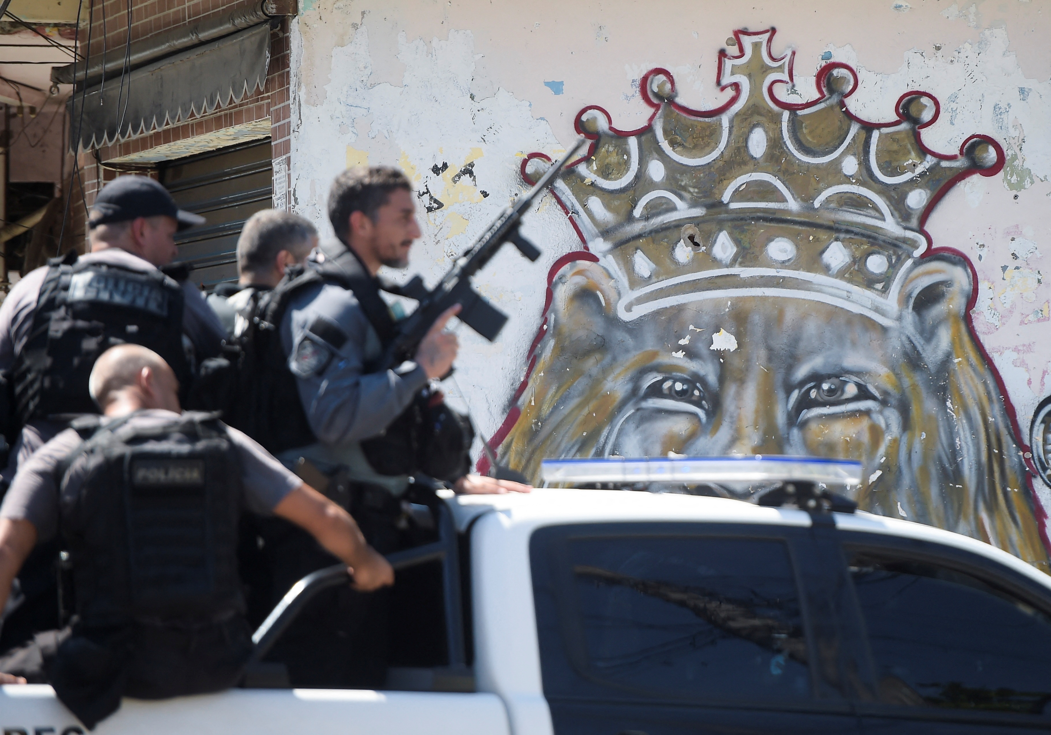 Police patrol Jacarezinho neighborhood in Brazil