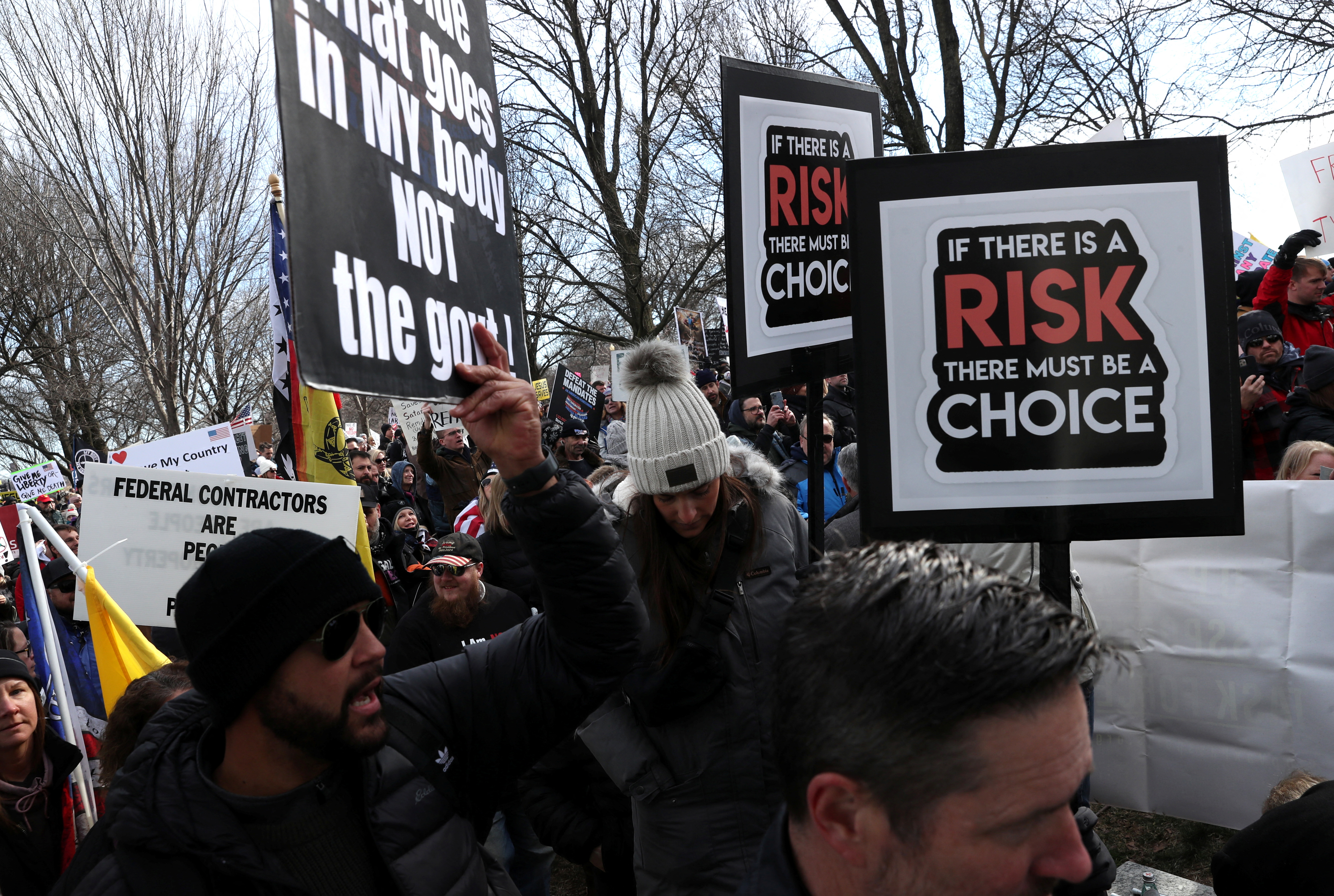 Anti covid mandates protest in Washington
