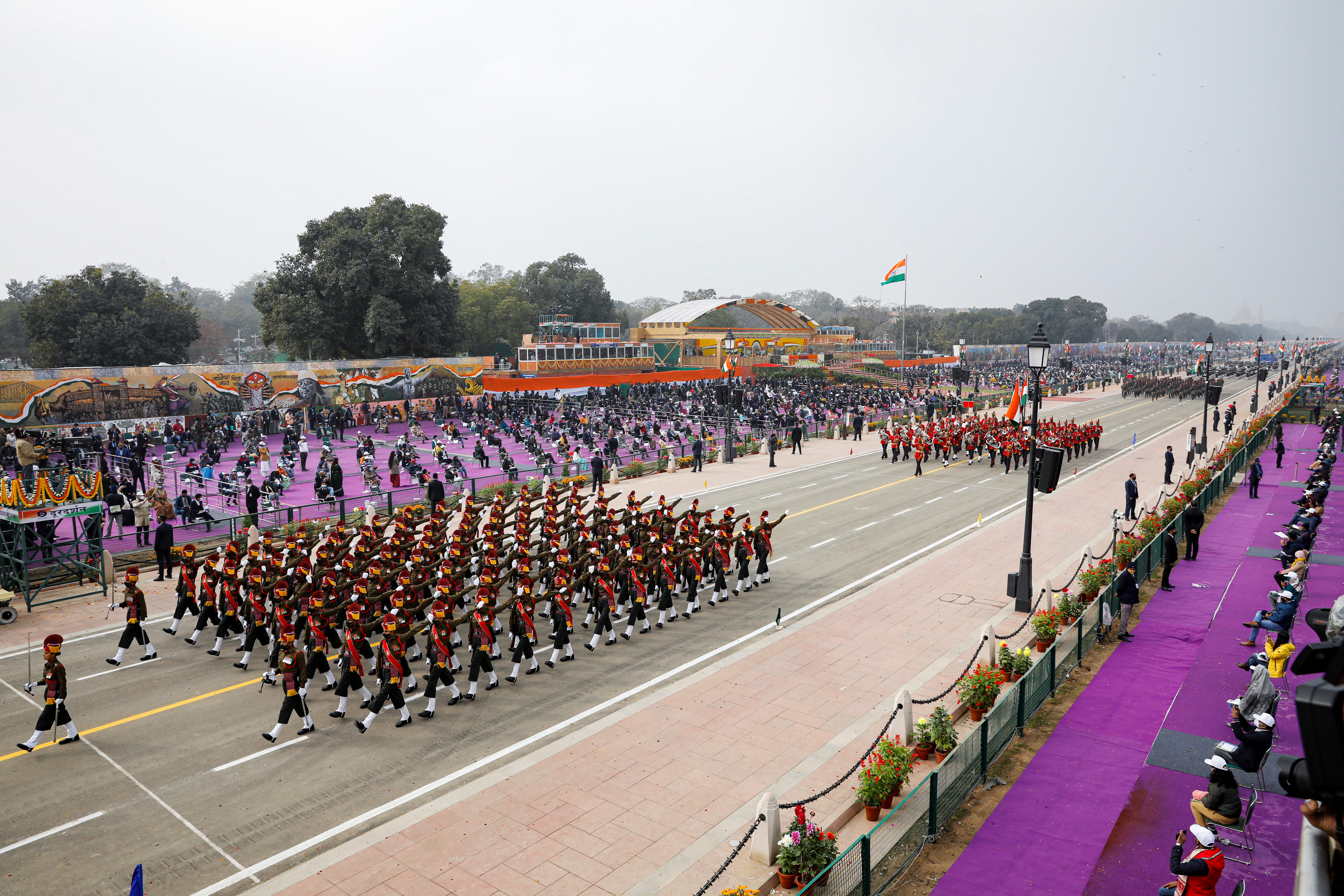 Indian soldiers march during the Republic Day parade in New Delhi