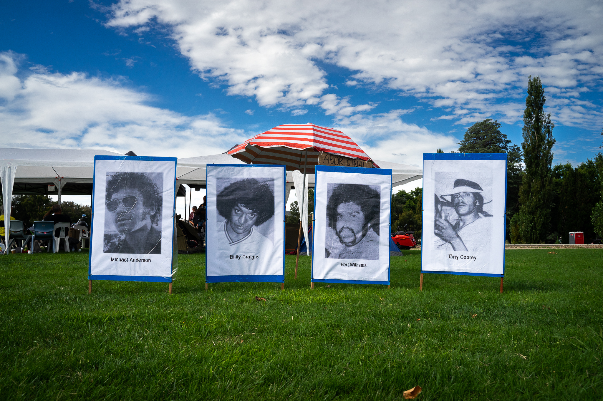 The Aboriginal Tent Embassy was original established by four young Indigenous activists - Michael Anderson, Billy Craigie, Bert Williams and Tony Coorey - in protest of ongoing issues impacting Indigenous people such as land rights.