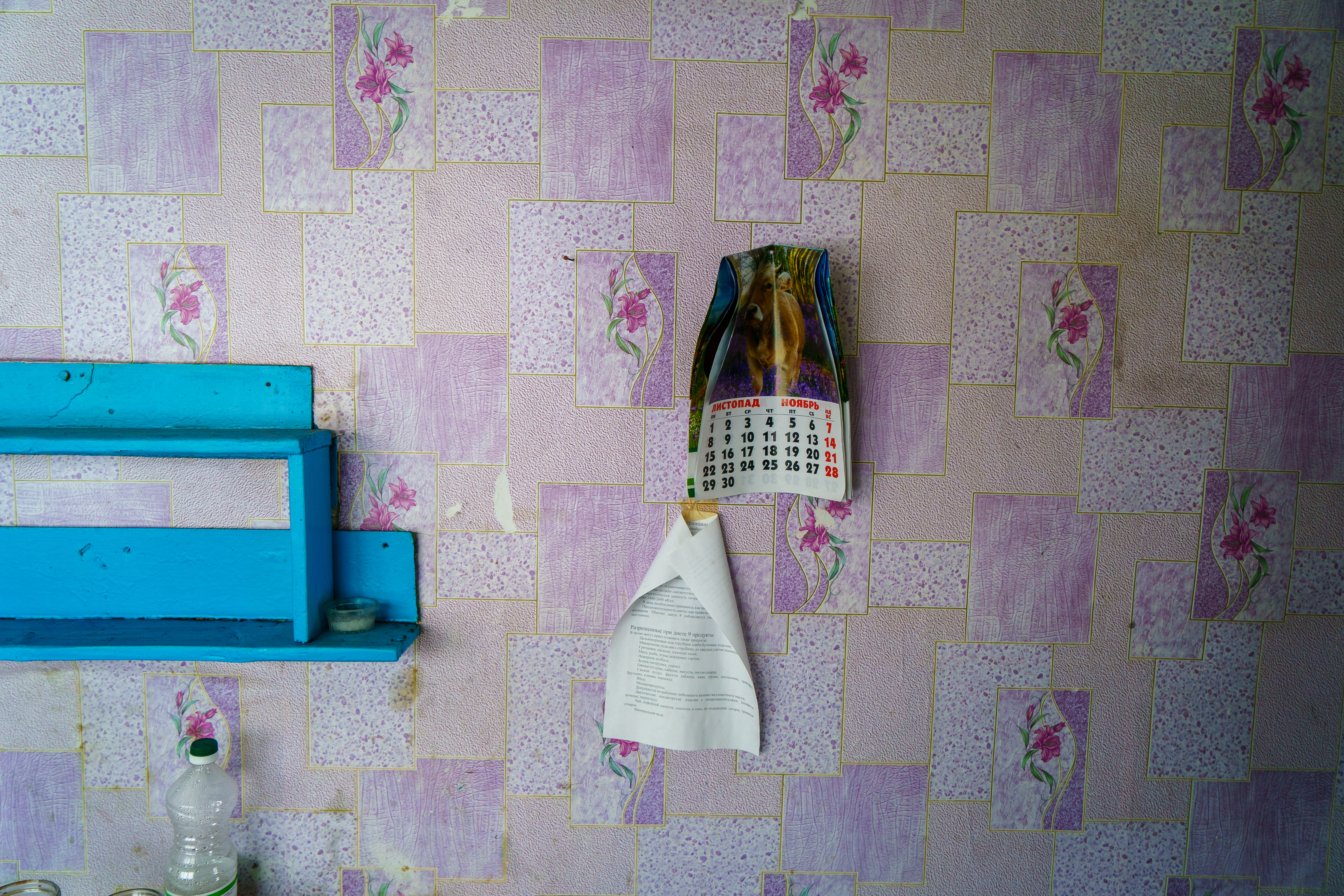 A calendar showing the month of November, when the last attack happened, inside an abandoned house