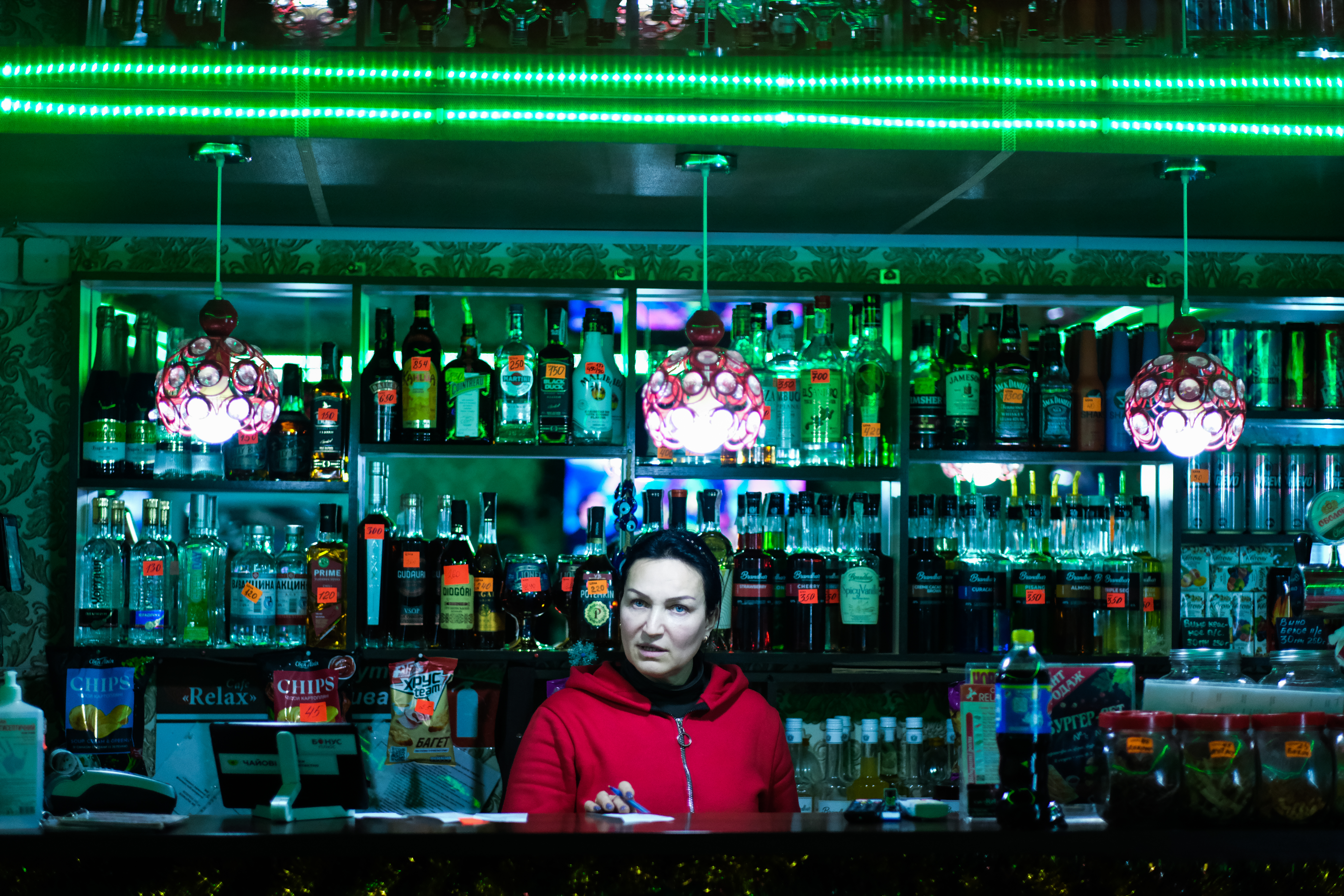 Snizhana Matkovskaya, runs her own café in Popasna, near the frontline.