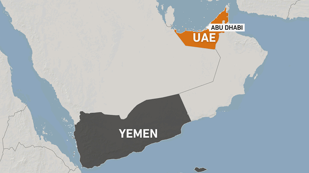 Abu Dhabi map, UAE map, Yemen map