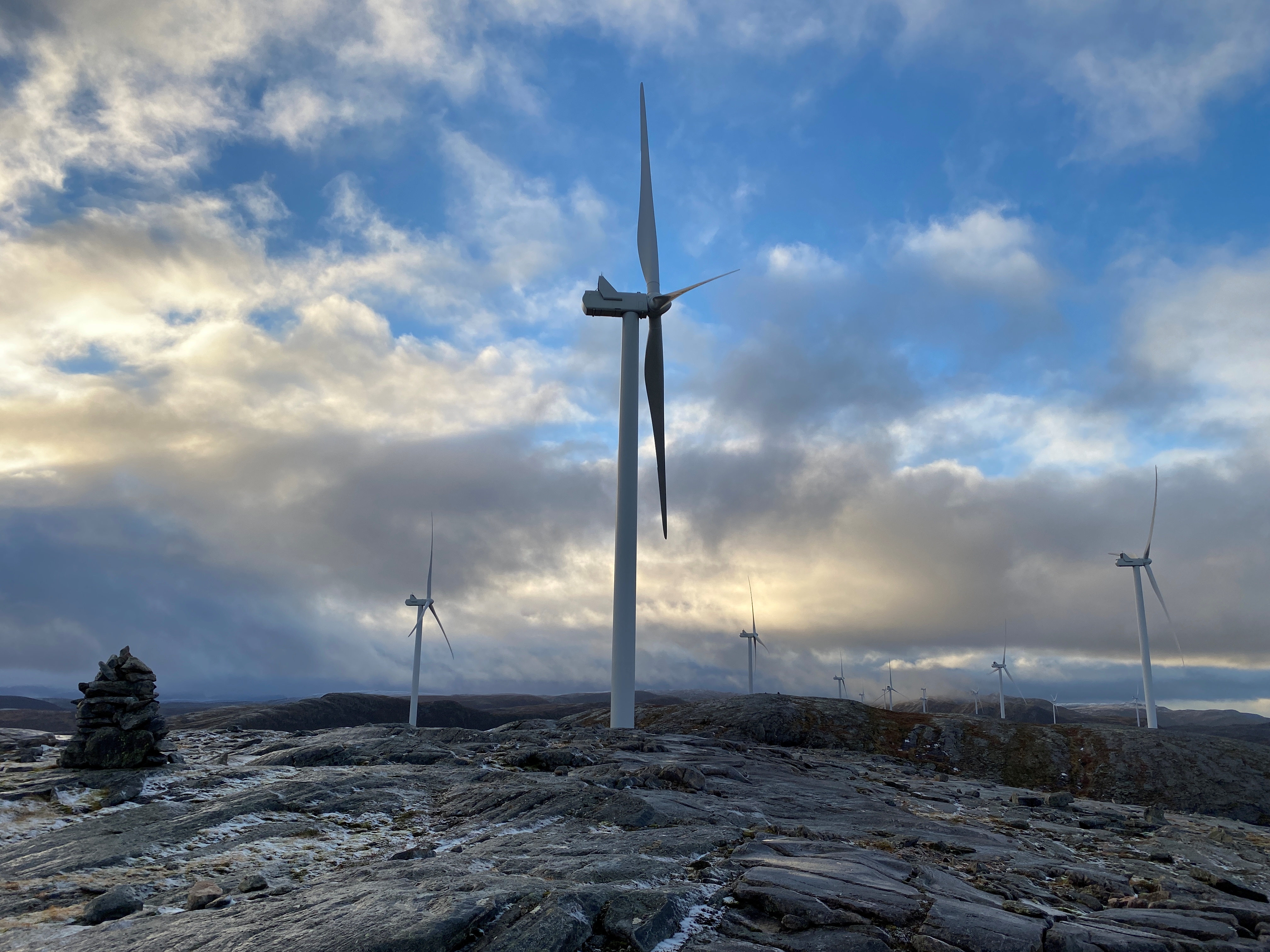 A view of the Roan onshore wind farm, as a Norwegian case over indigenous rights continues, in the Fosen region,