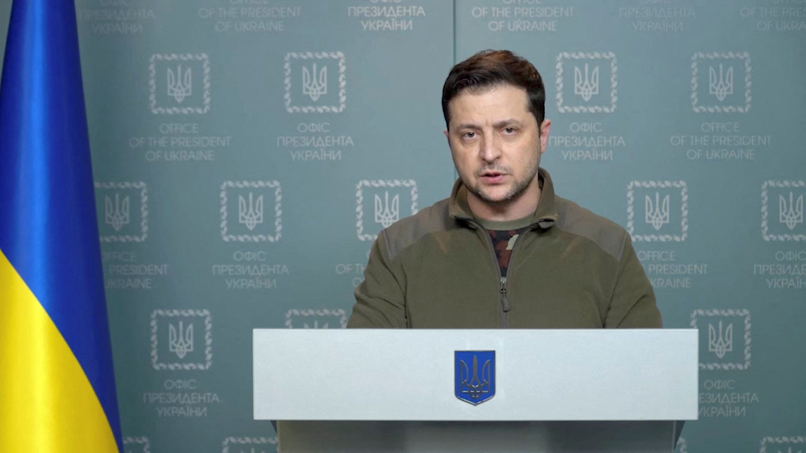 Zelenskyy speaks during a press conference