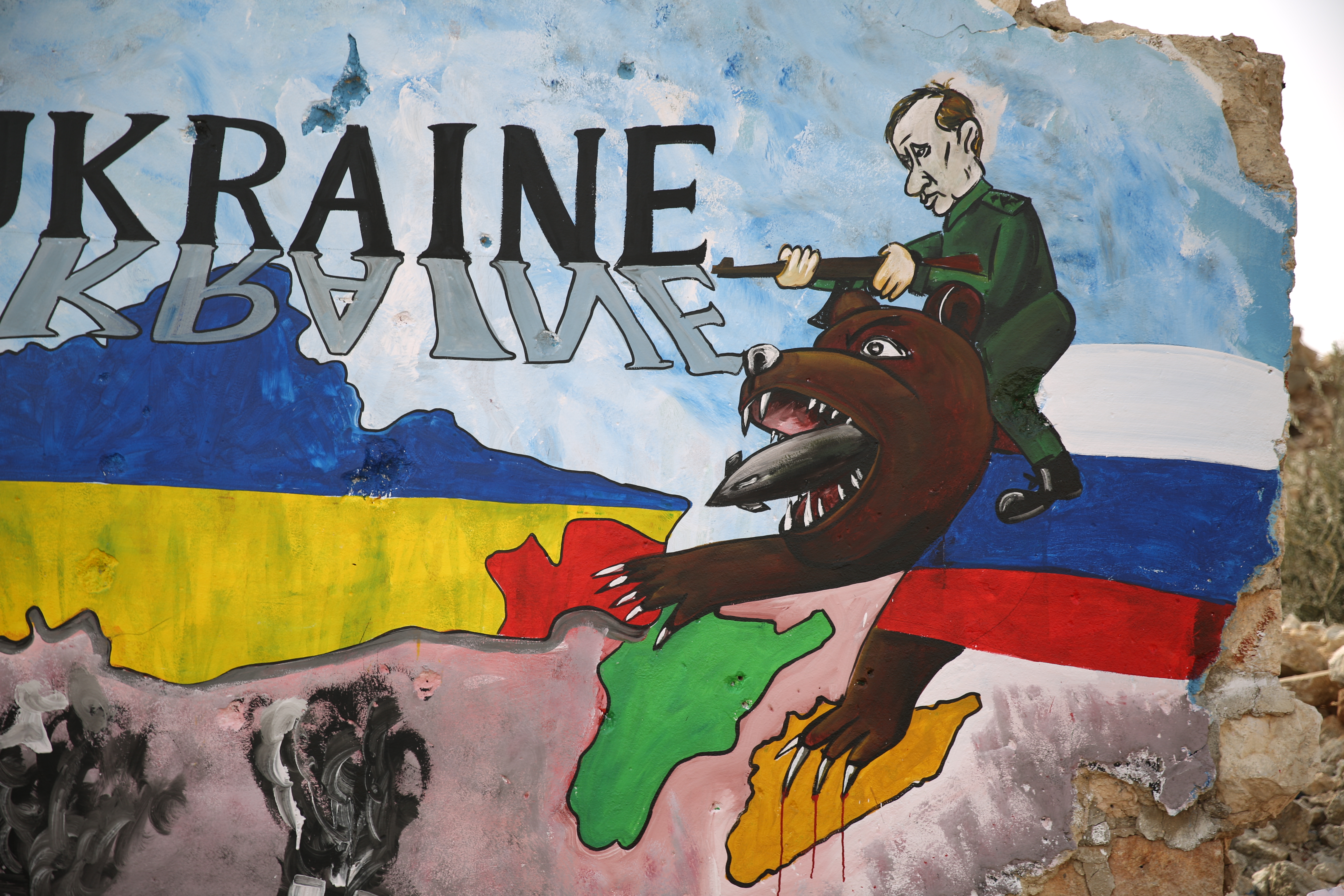 Mural of solidarity in Idlib