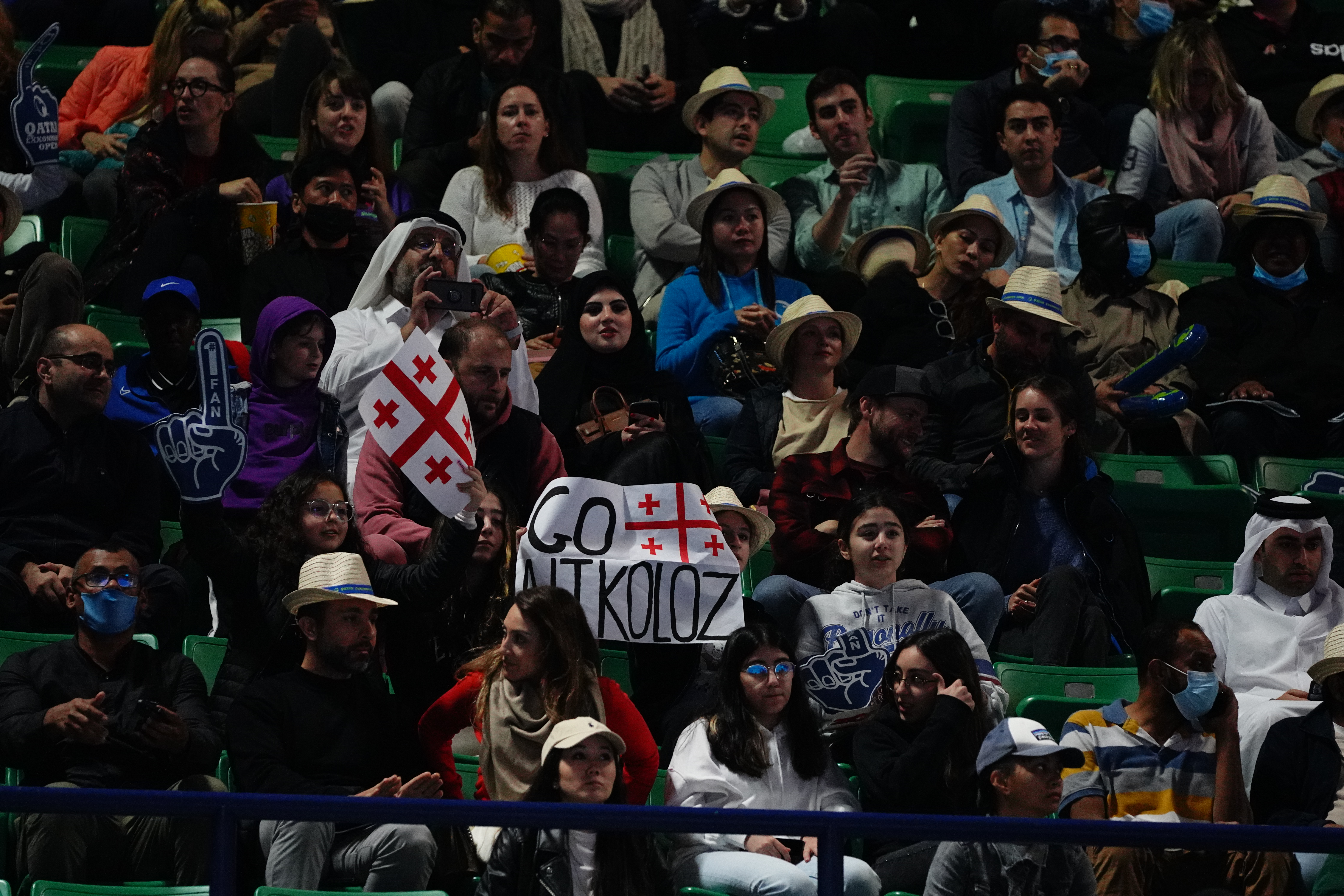 Qatar ExxonMobil Open 2022 final between Nikoloz Basilashvili of Georgia and Roberto Bautista Agut of Spain.