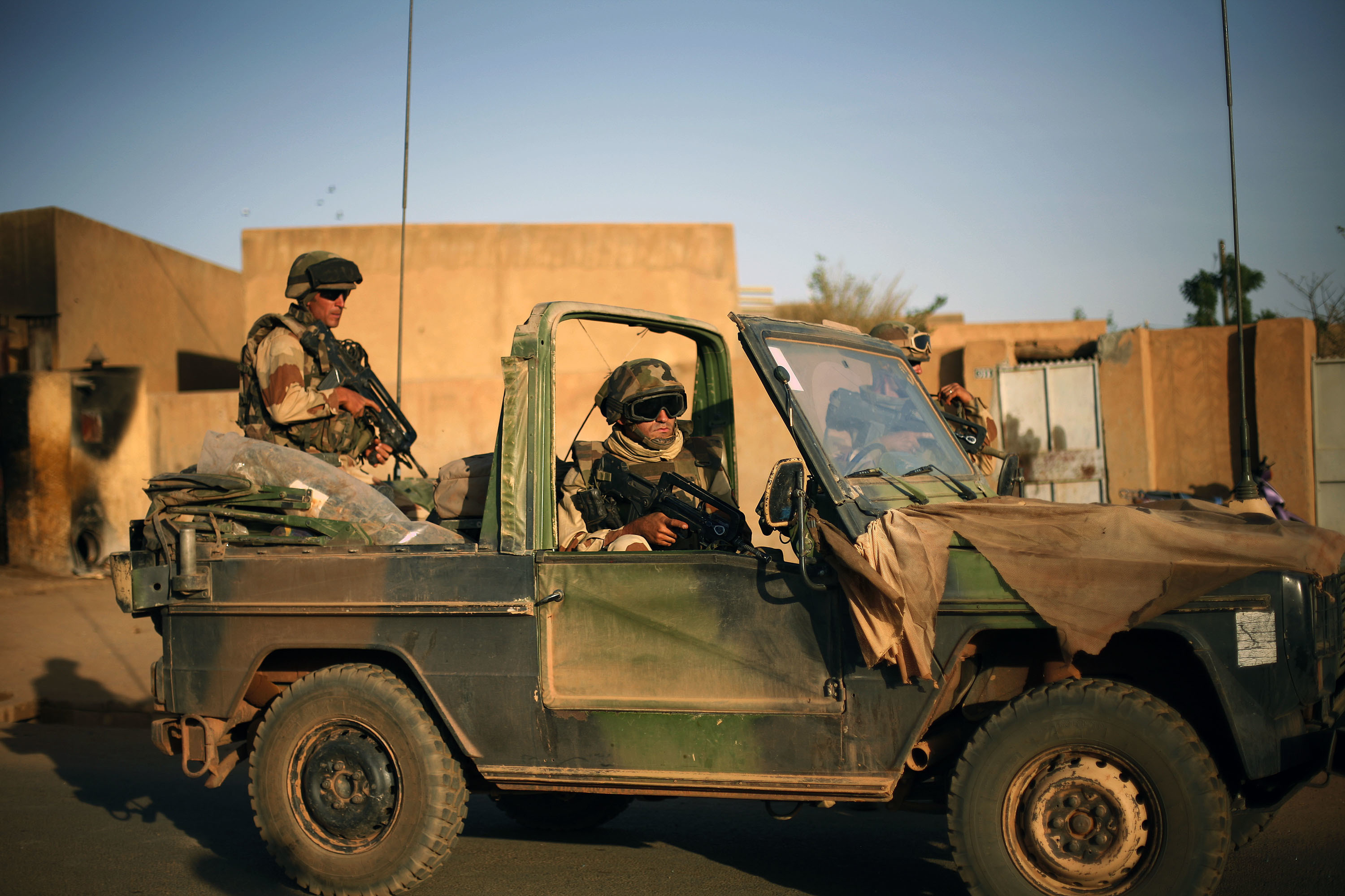 French soldiers patrolling in Mali