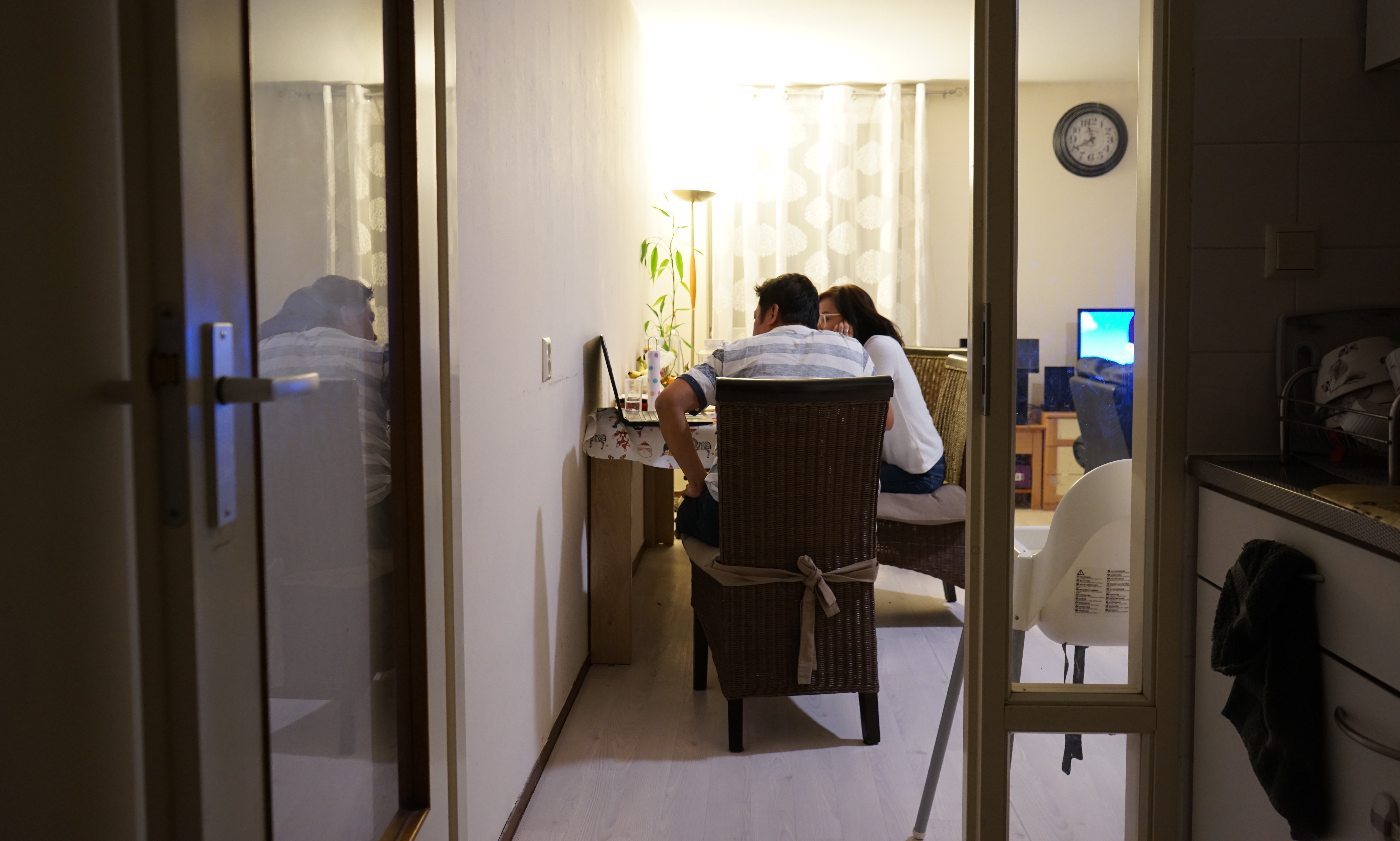 Truck driver Julie spending time at home