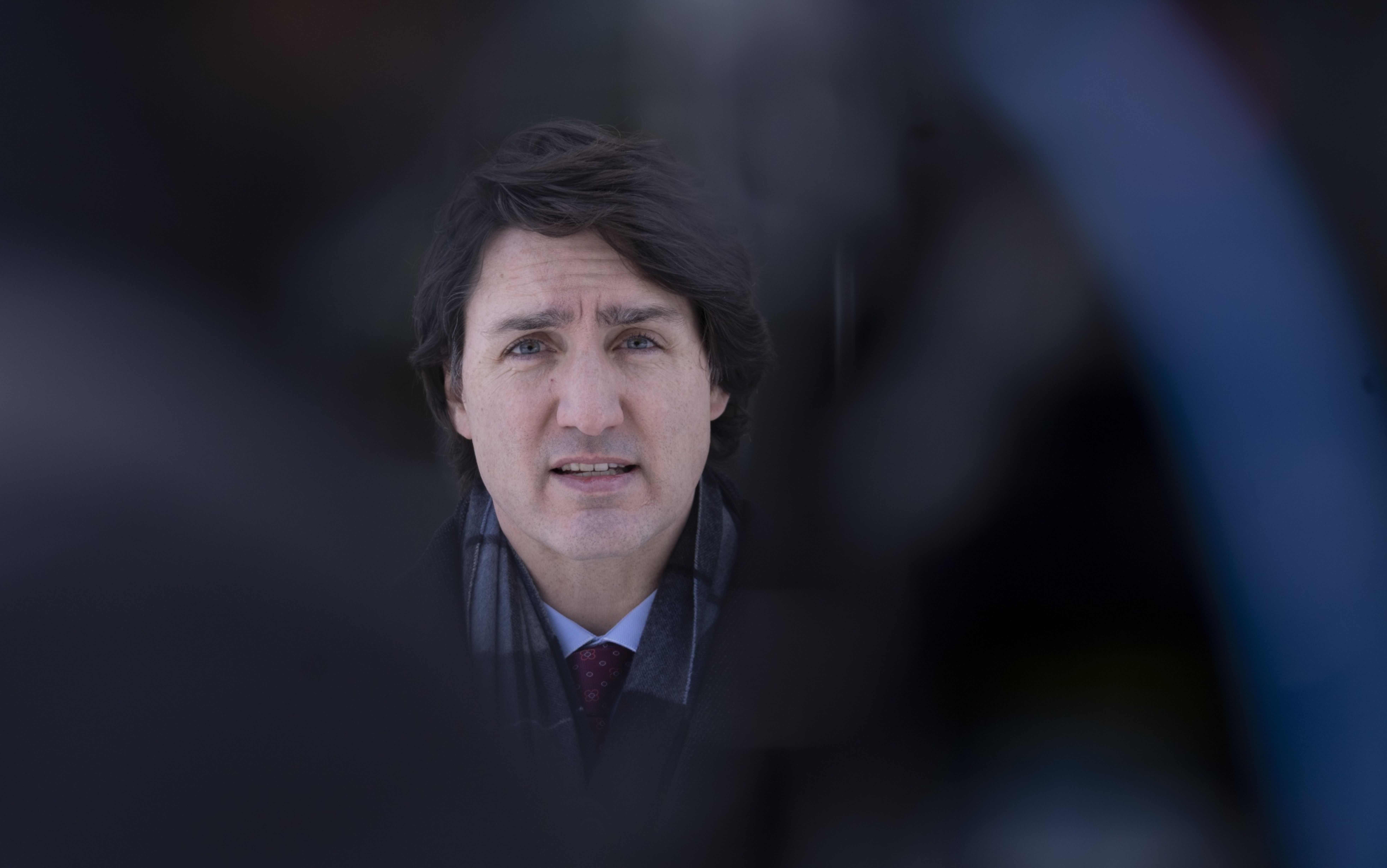 Justin Trudeau, Canada’s prime minister, speaks during a news conference from the National Capital Region in Canada