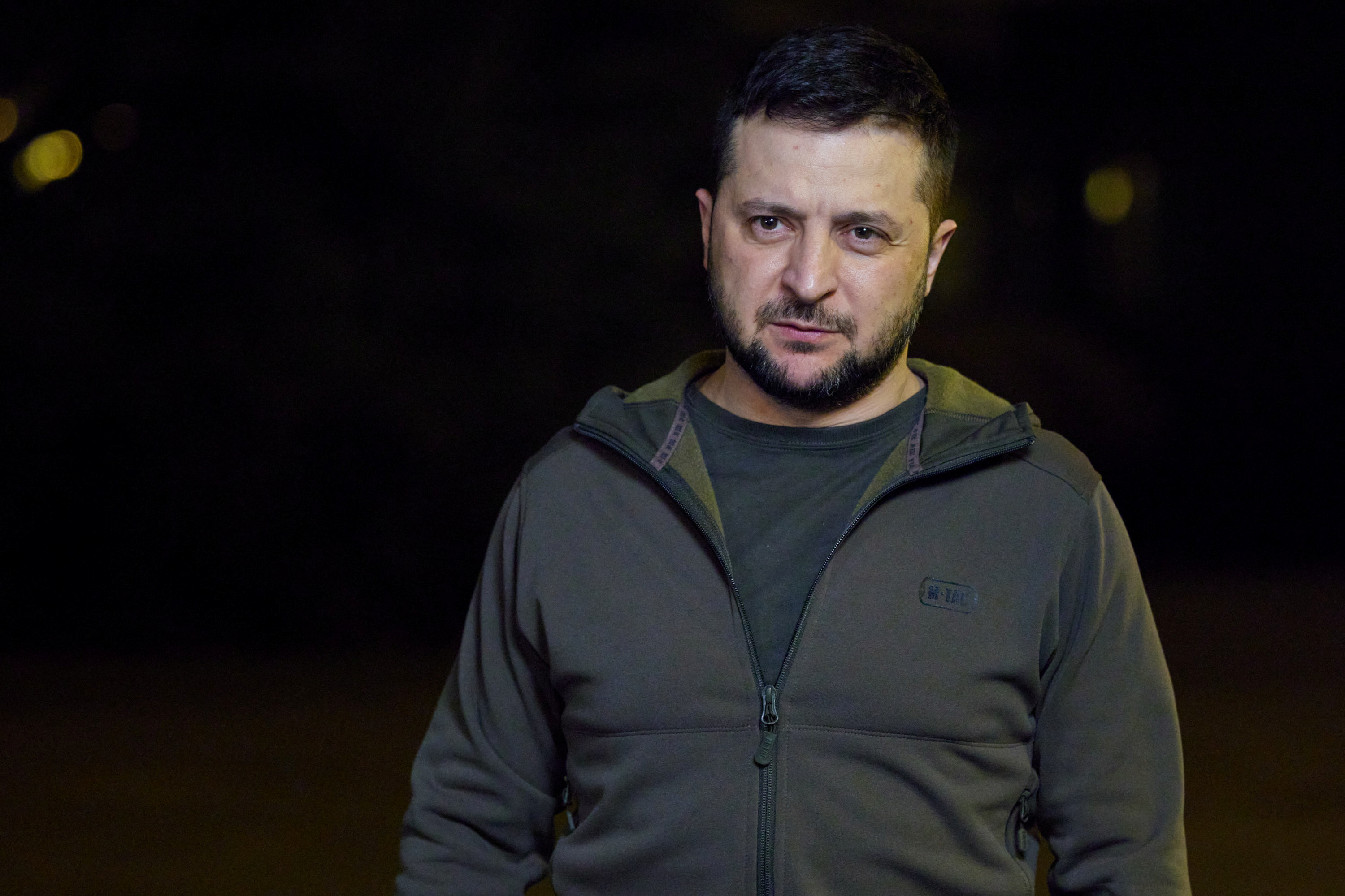 President Volodymyr Zelenskyy addresses Ukrainians in a video clip.