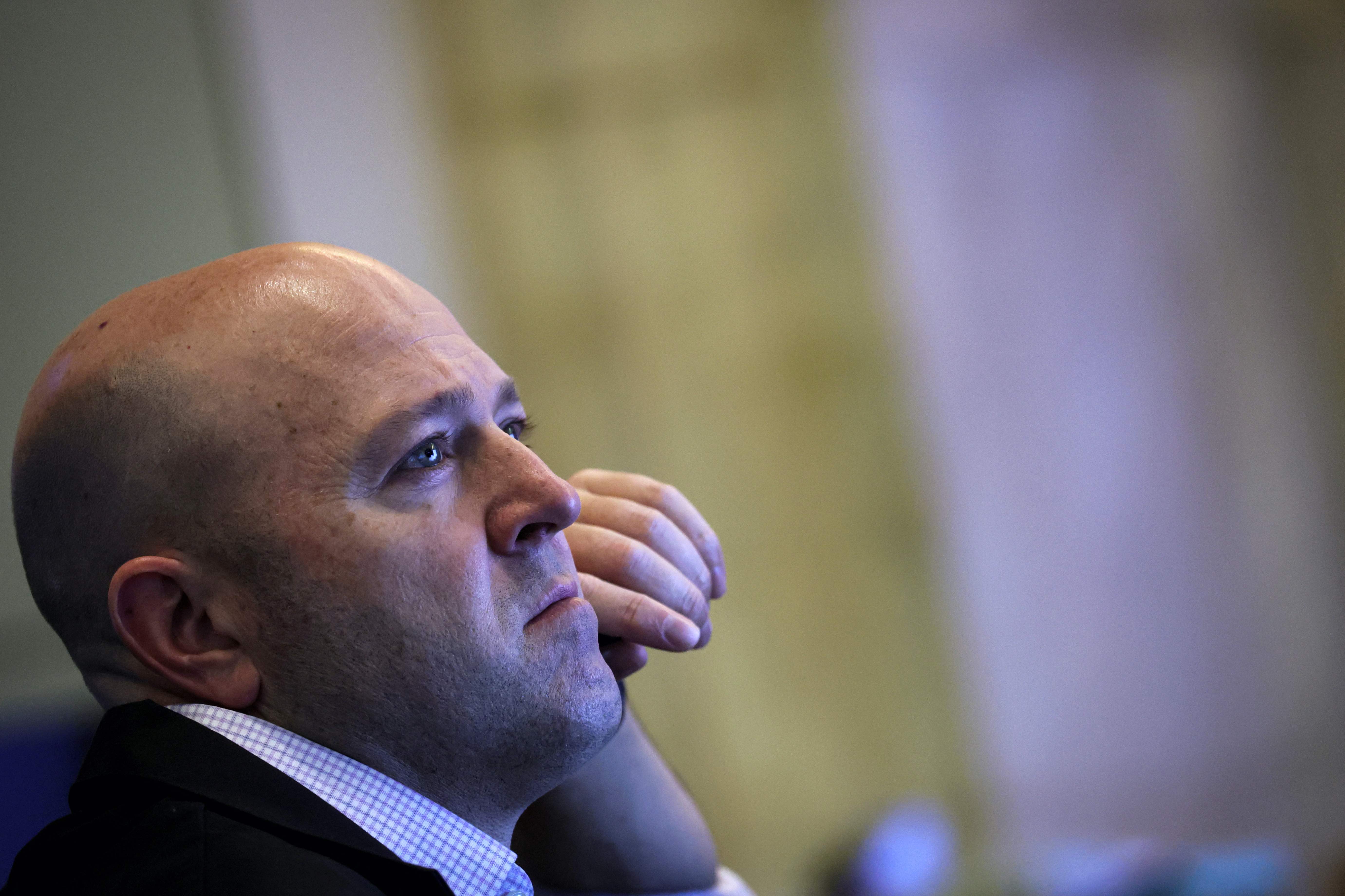 A trader works on the floor of the New York Stock Exchange (NYSE)