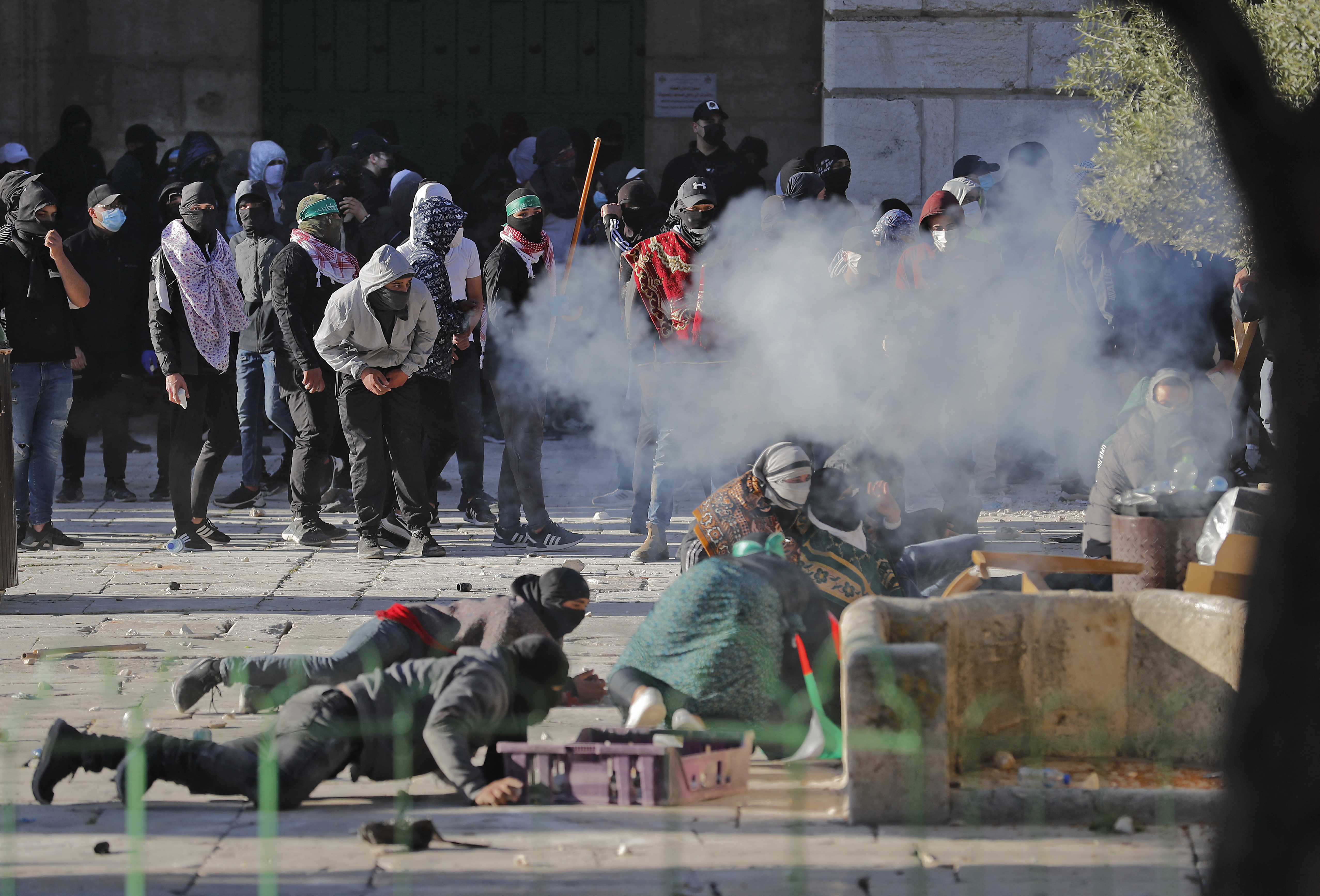 Palestinian demonstrators