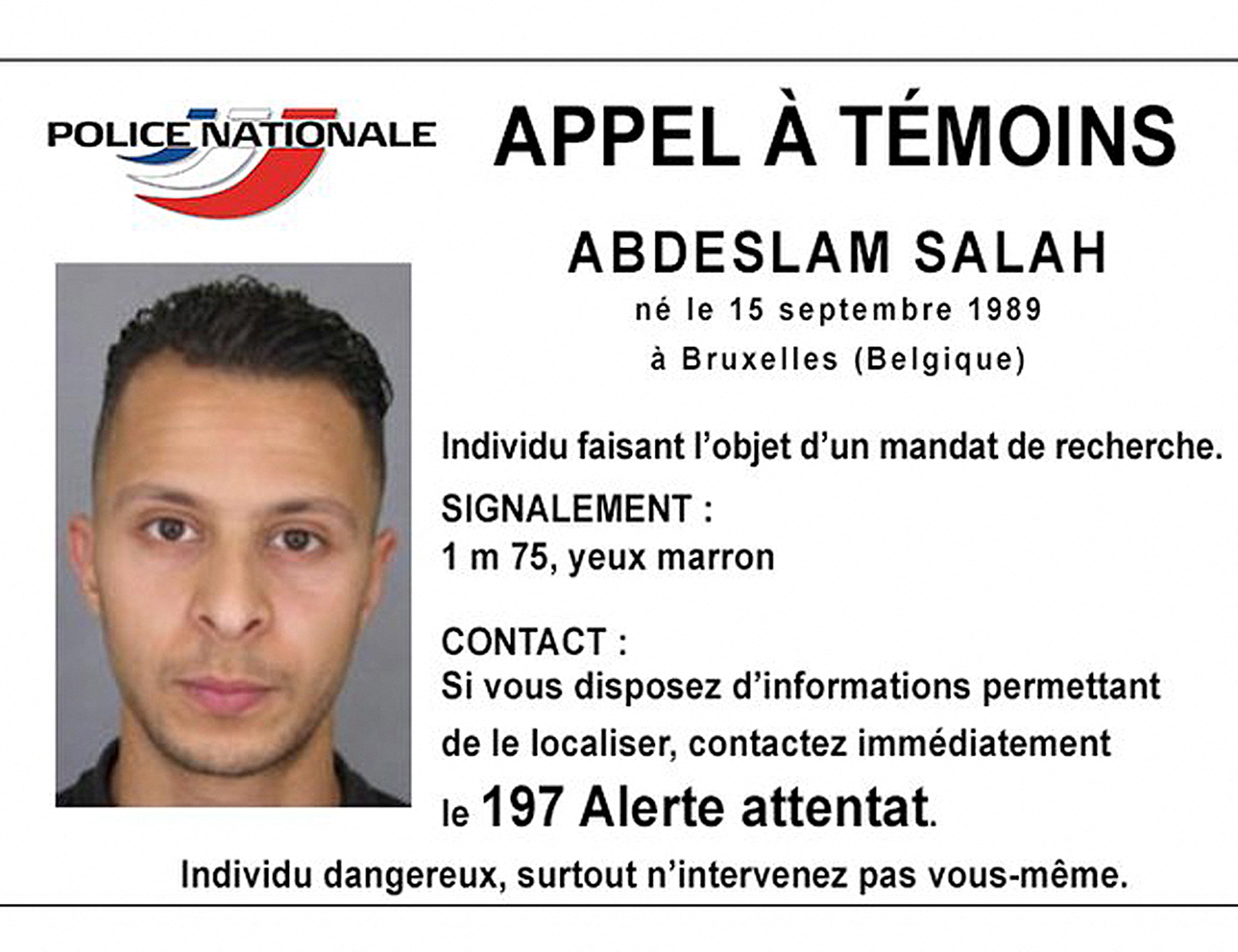 Abdeslam's identity card