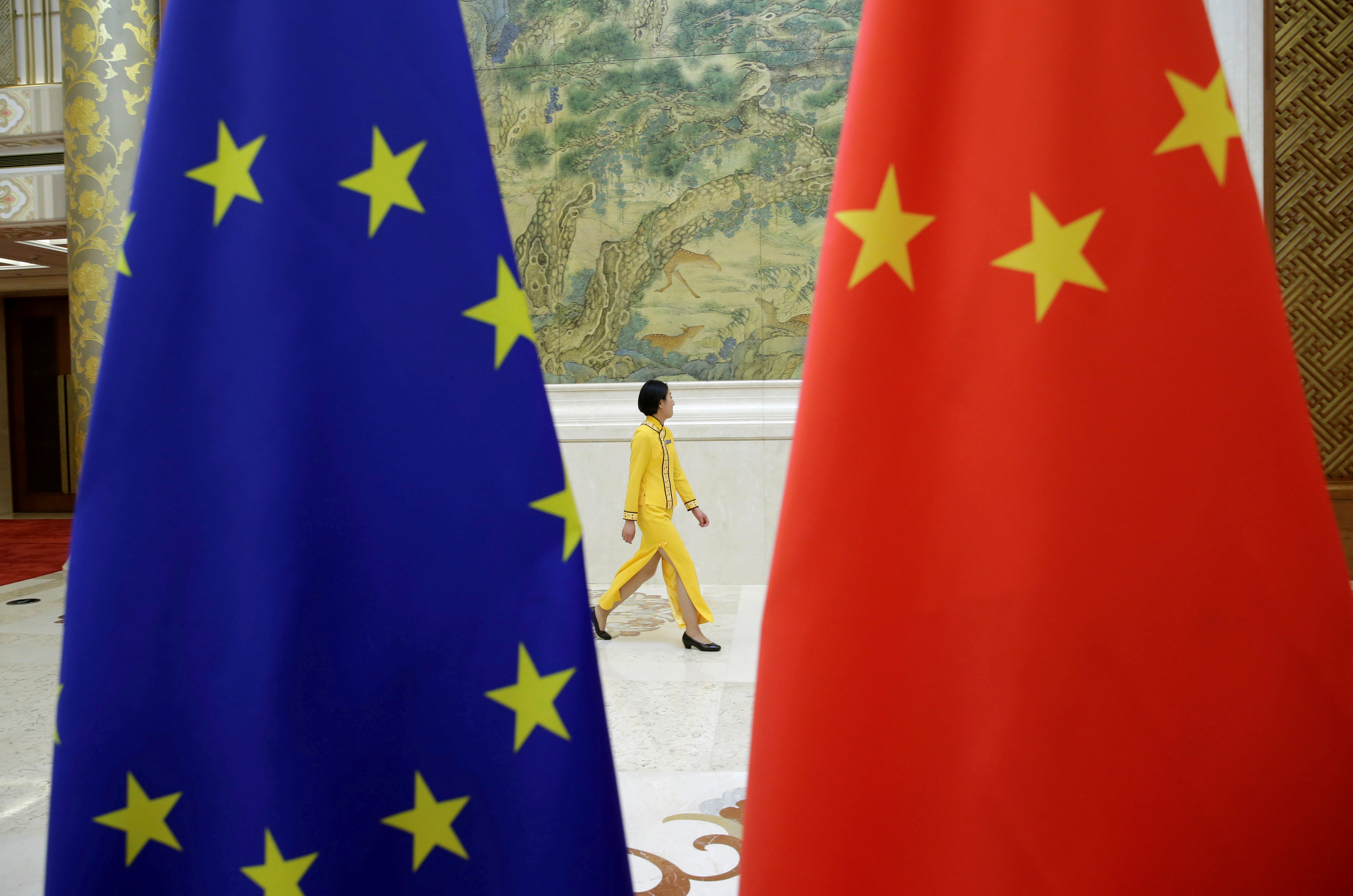 EU China flags