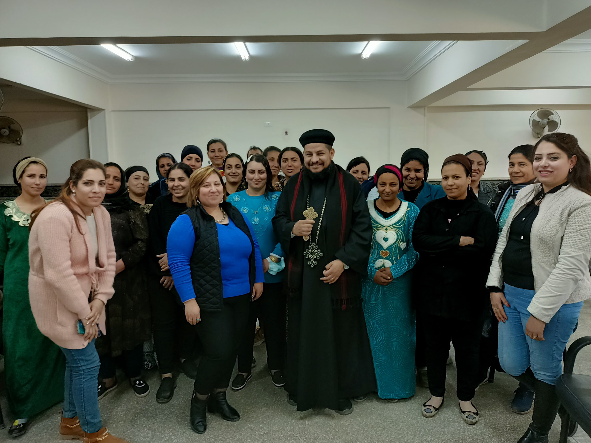 Priests at Assiut’s diocese in Upper Egypt attending a talk about how to address and deal with spousal violence in Coptic Christian families.