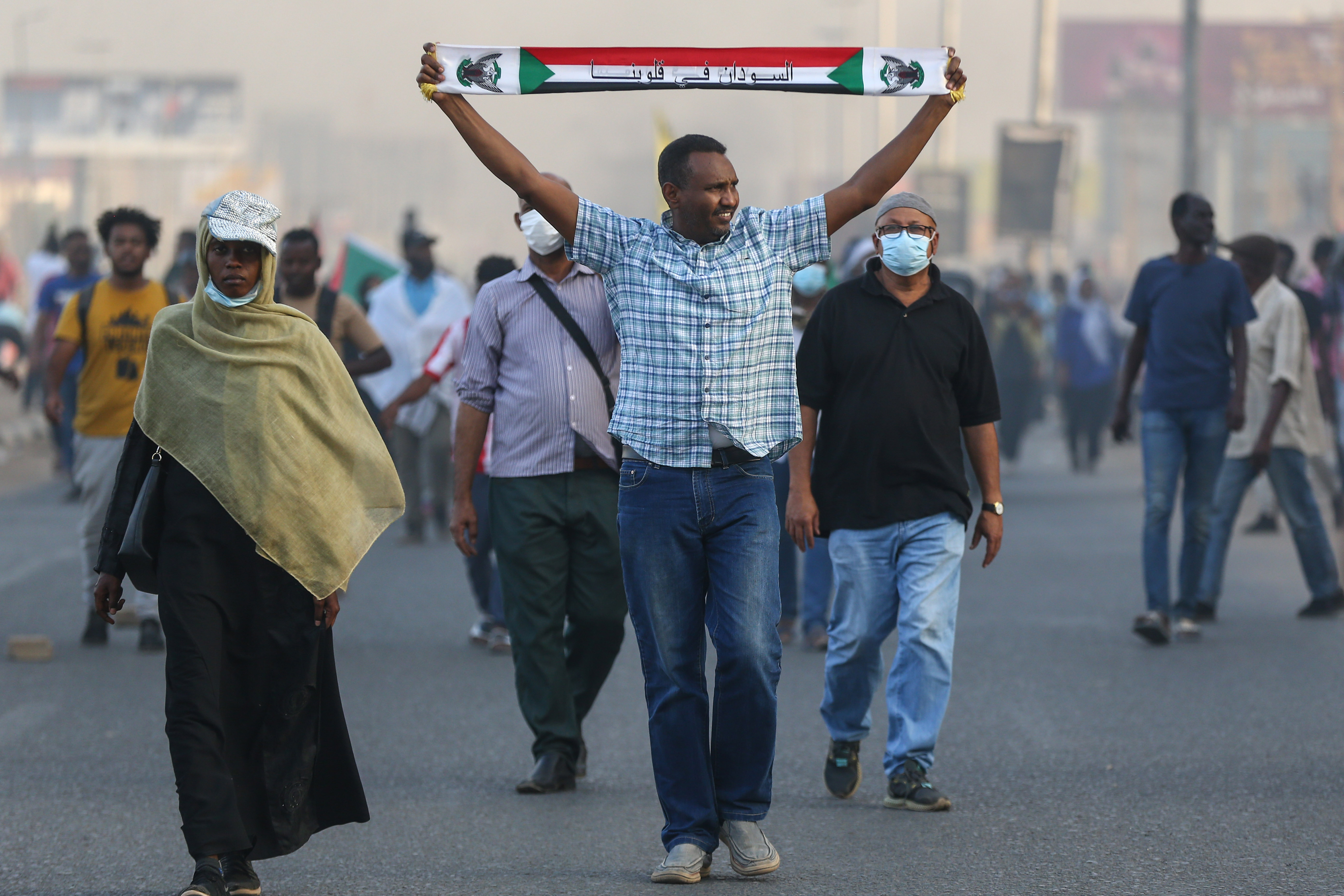 People take part in demonstrations