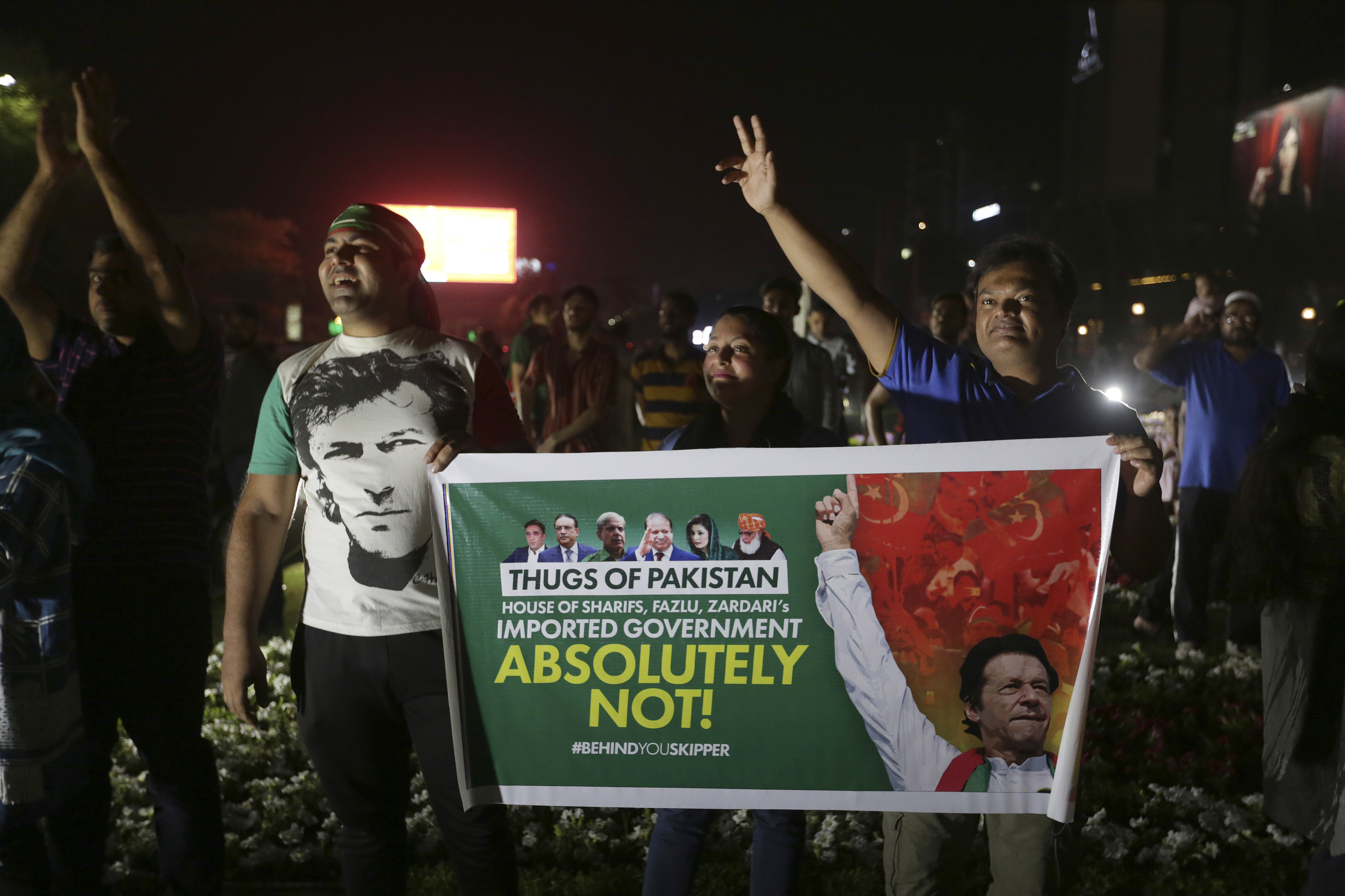Supporters of former Pakistani Prime Minister Imran Khan
