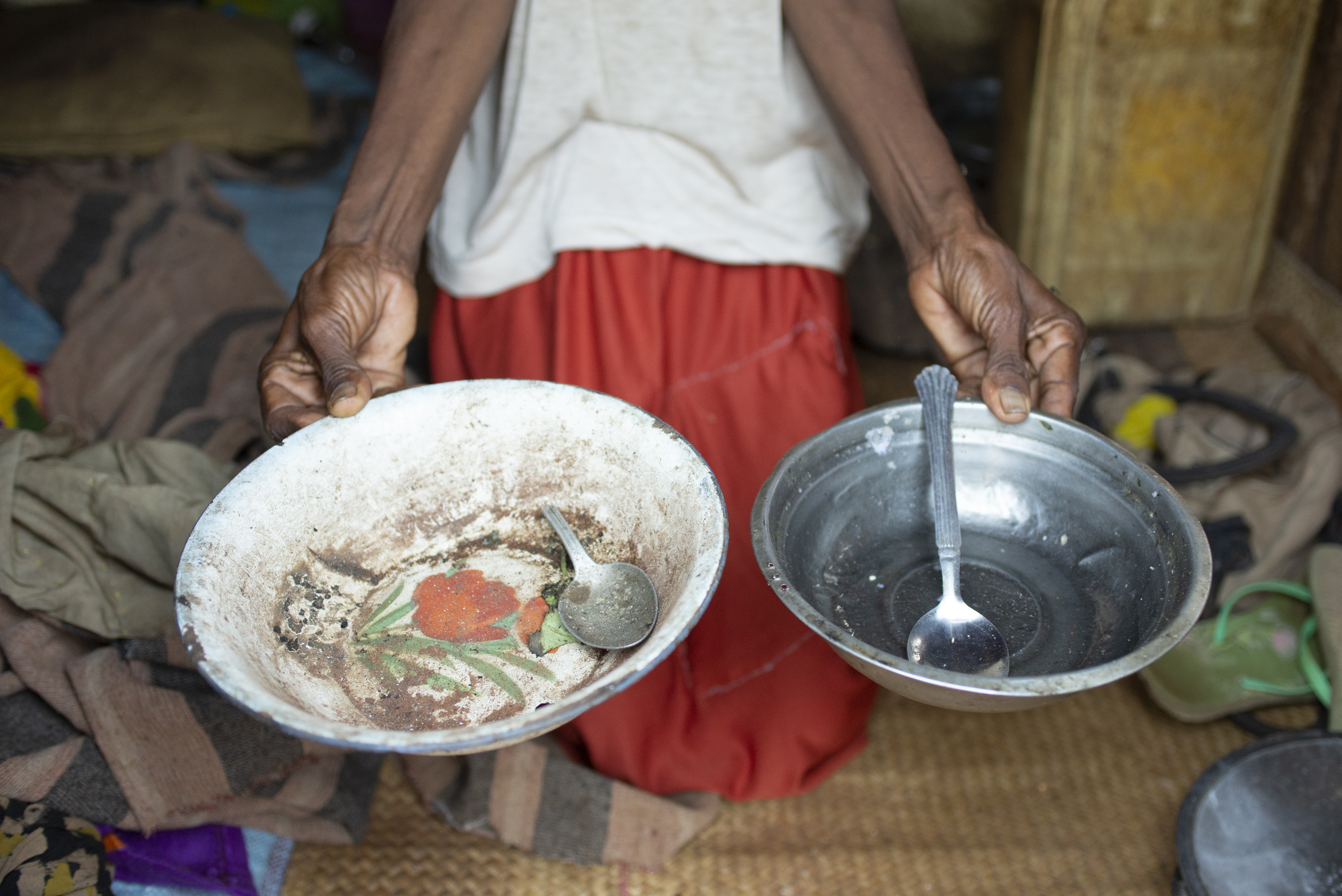 Berenty village resident 50-year-old Selambo says she often forages for food or begs when humanitarian aid is not enough. [Joseph Stepansky/Al Jazeera]