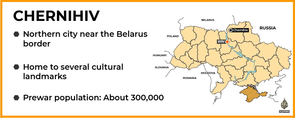 Mini map showing Chernihiv's location within Ukraine