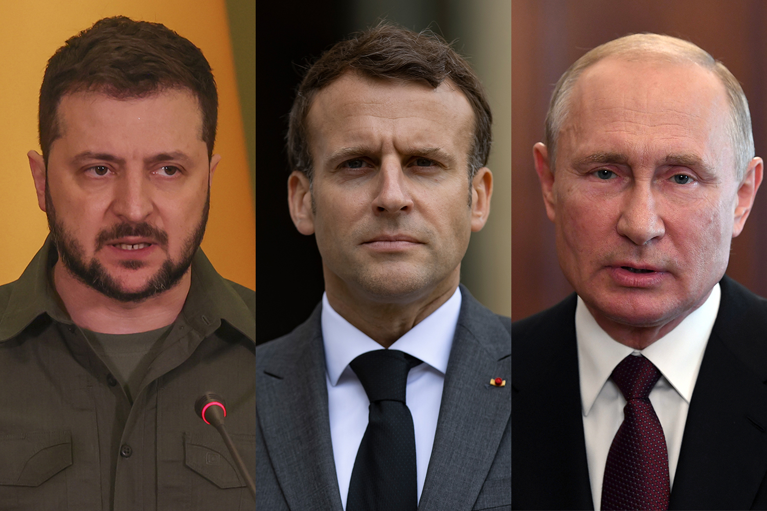 French President Emmanuel Macron gestures as he speaks during a media conference with German Chancellor Olaf Scholz before their meeting at the chancellery in Berlin, Germany, January 25, 2022