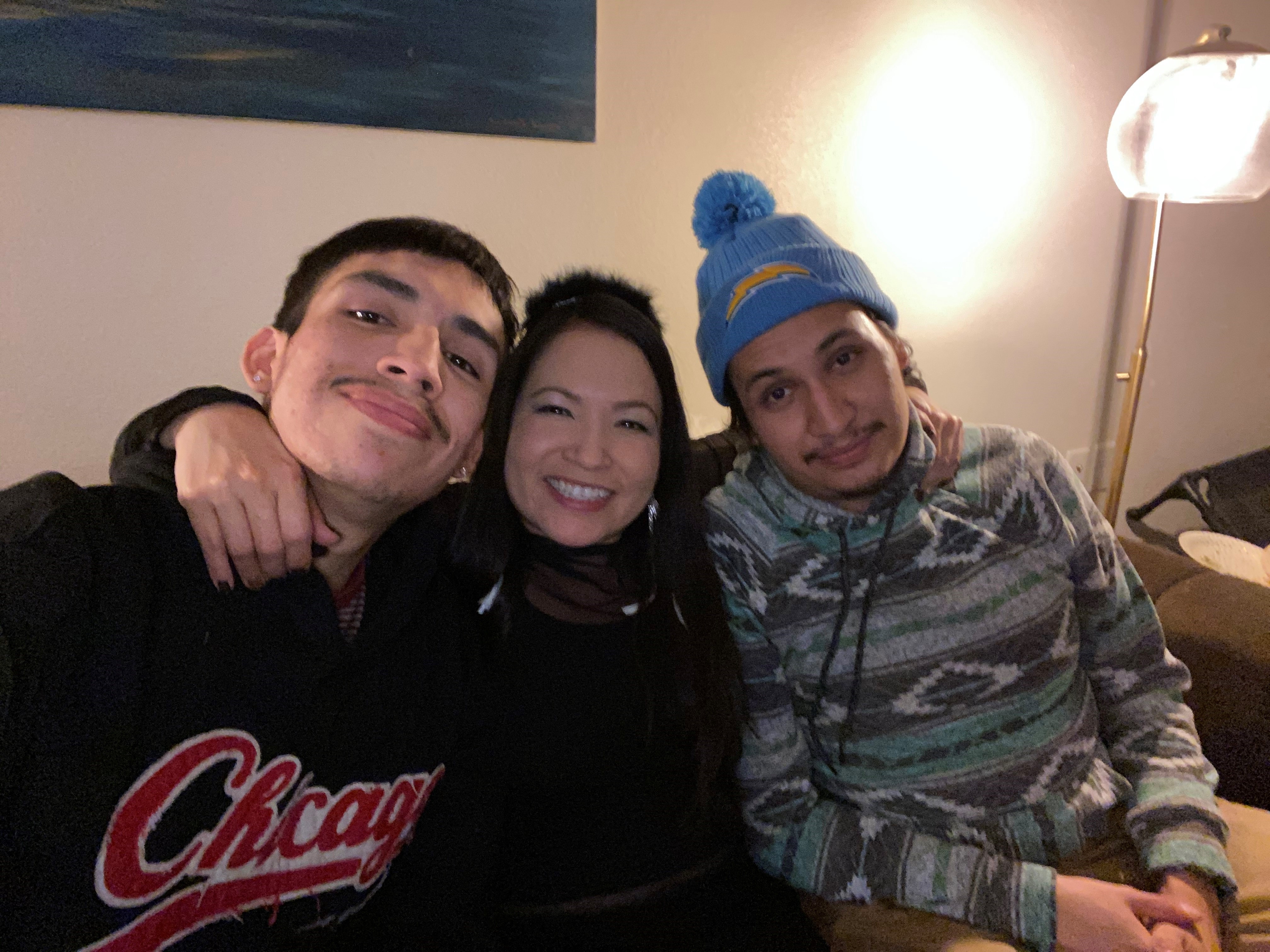 Sarah Eagle Heart with her two sons