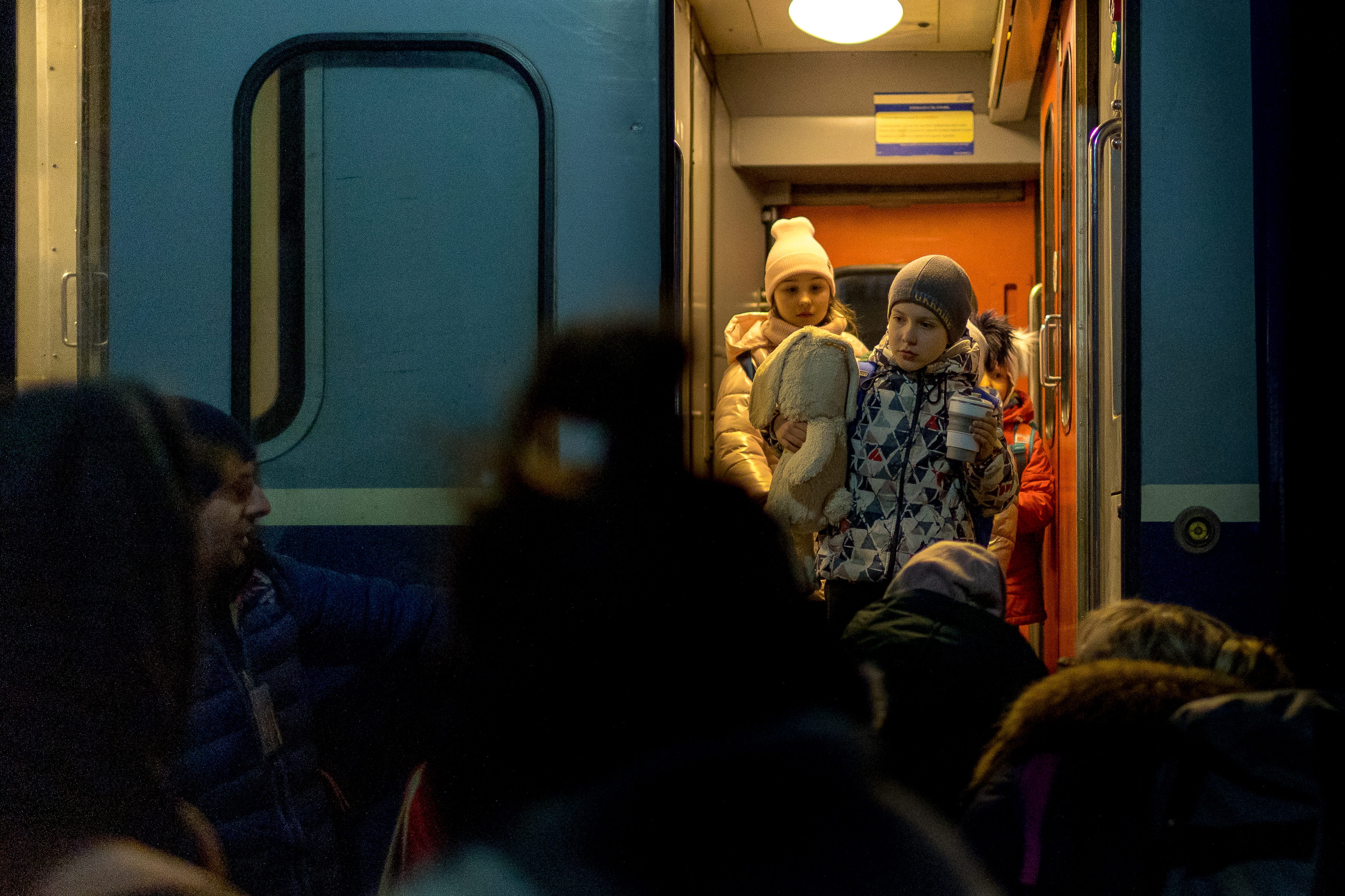 A child on board a train