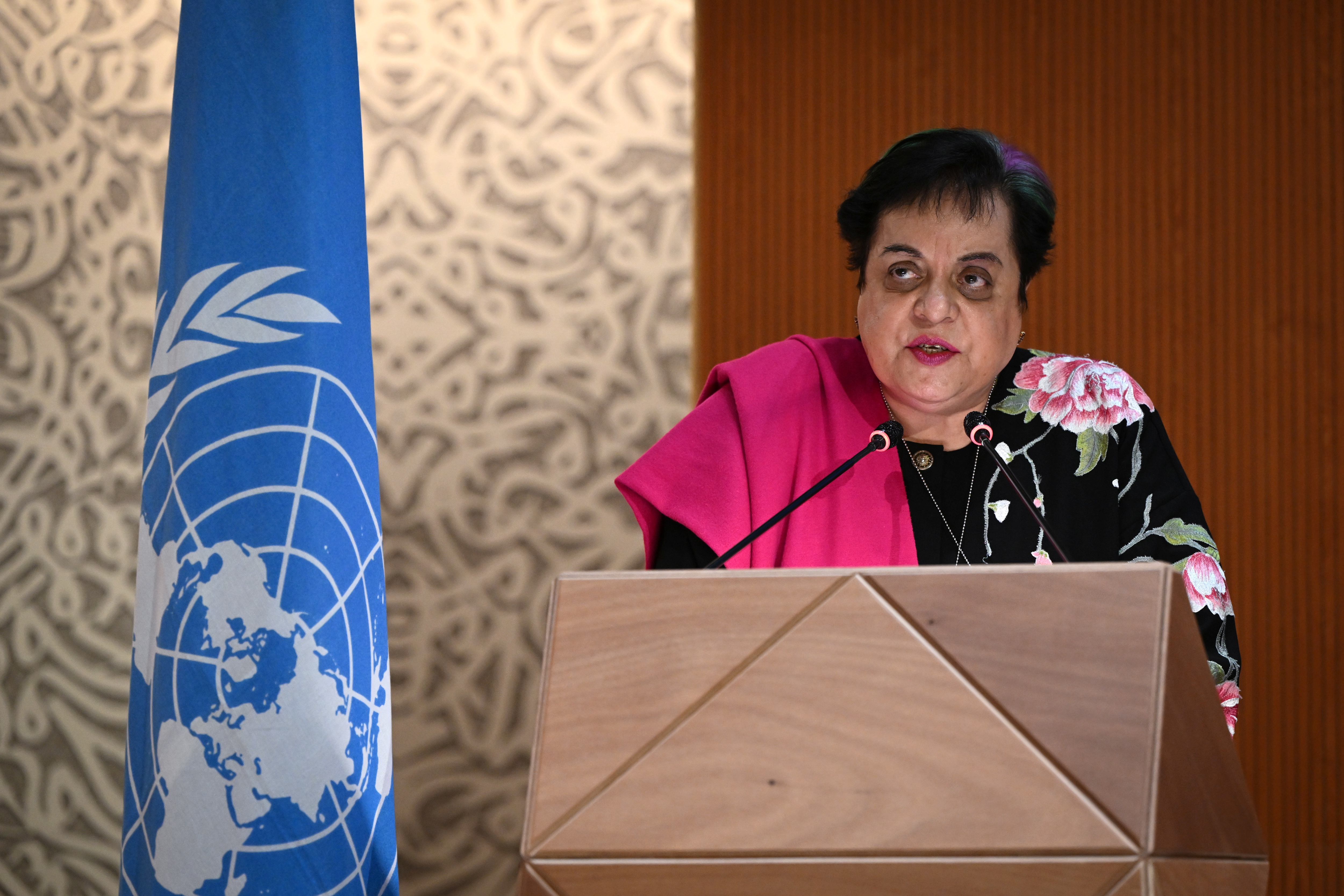 Shireen Mazari speaking