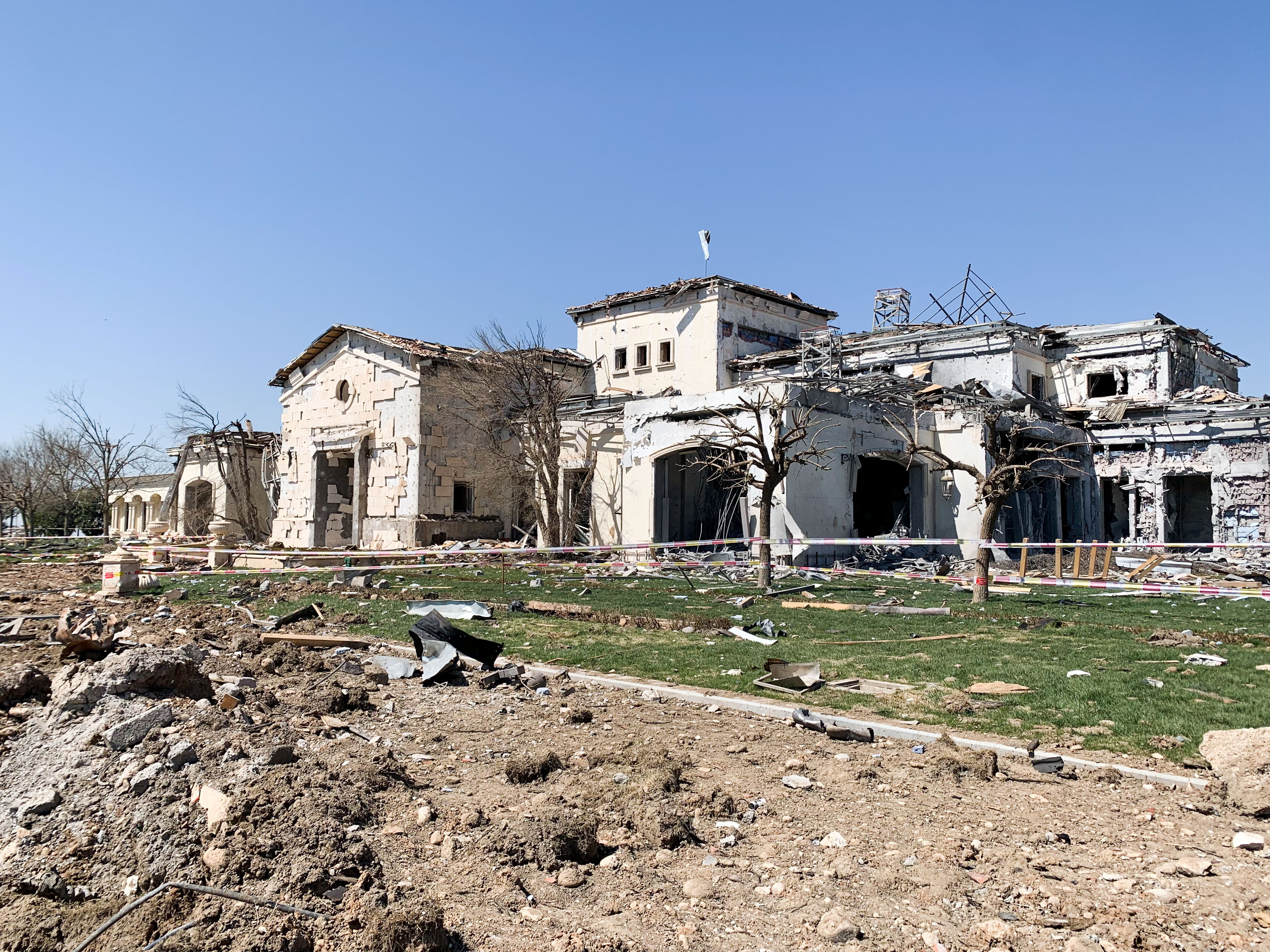 Damaged house by an Iranian ballistic missile attack in Erbil, Iraq. [File: Amina Ismail/Reuters]