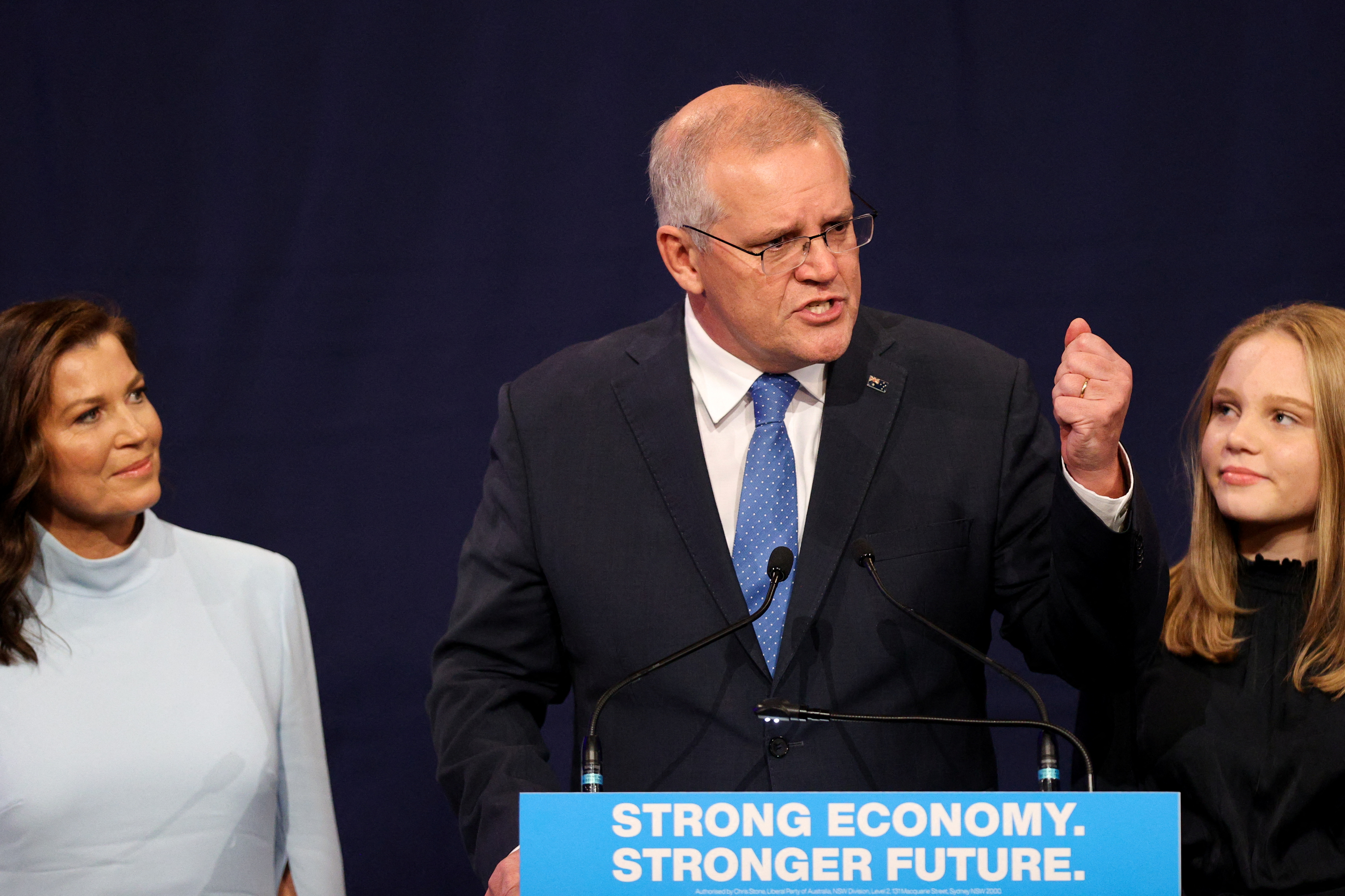 Prime Minister Scott Morrison, leader of the Australian Liberal Party, conceded defeat