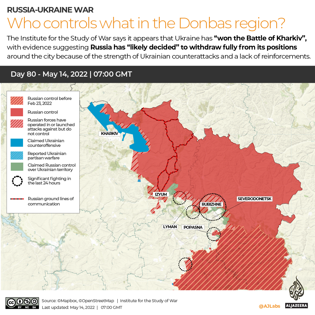 INTERACTIVE Russia-Ukraine map Who controls what in Donbas DAY 80