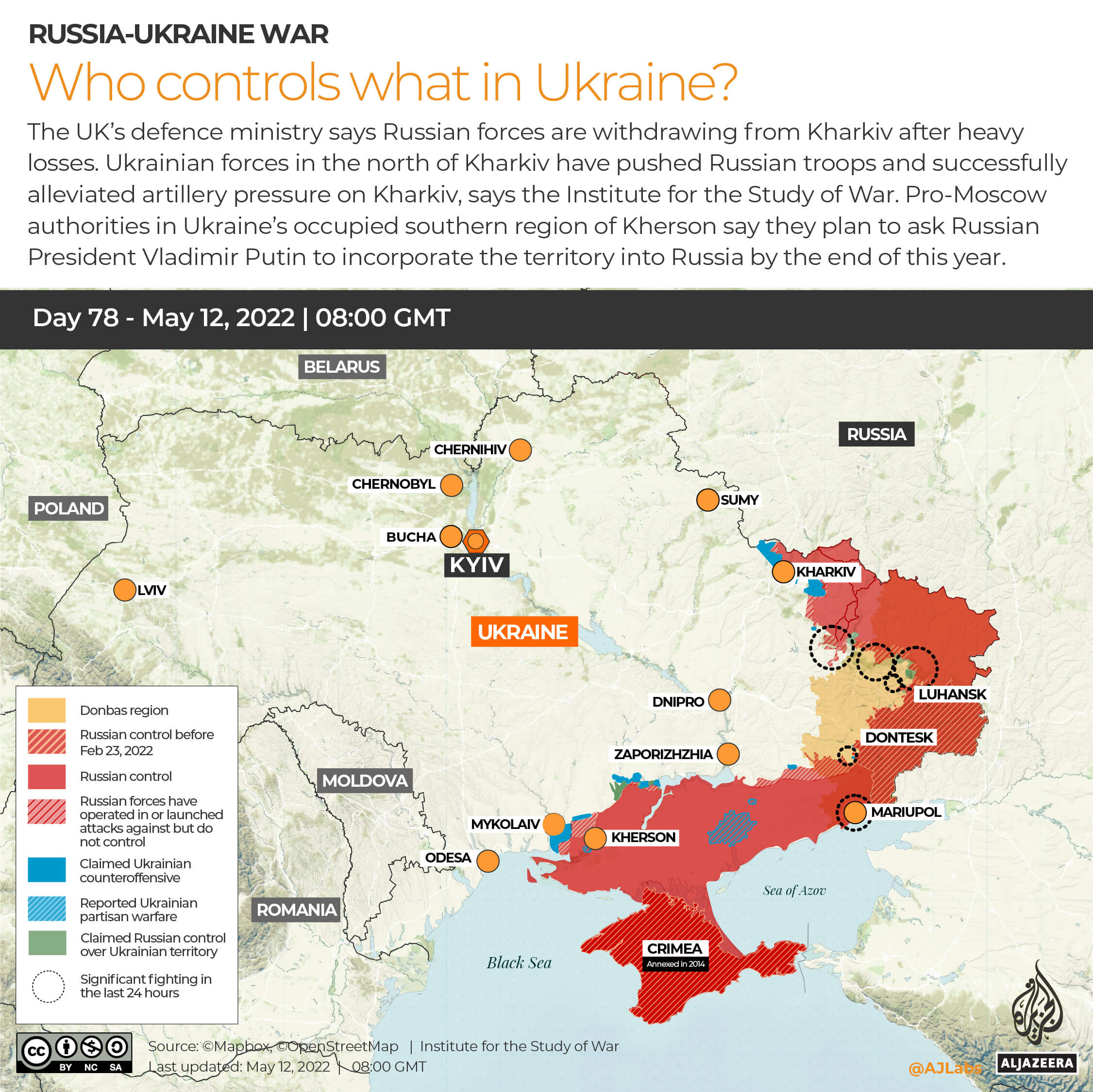 INTERACTIVE Russia Ukraine War Who controls what Day 78