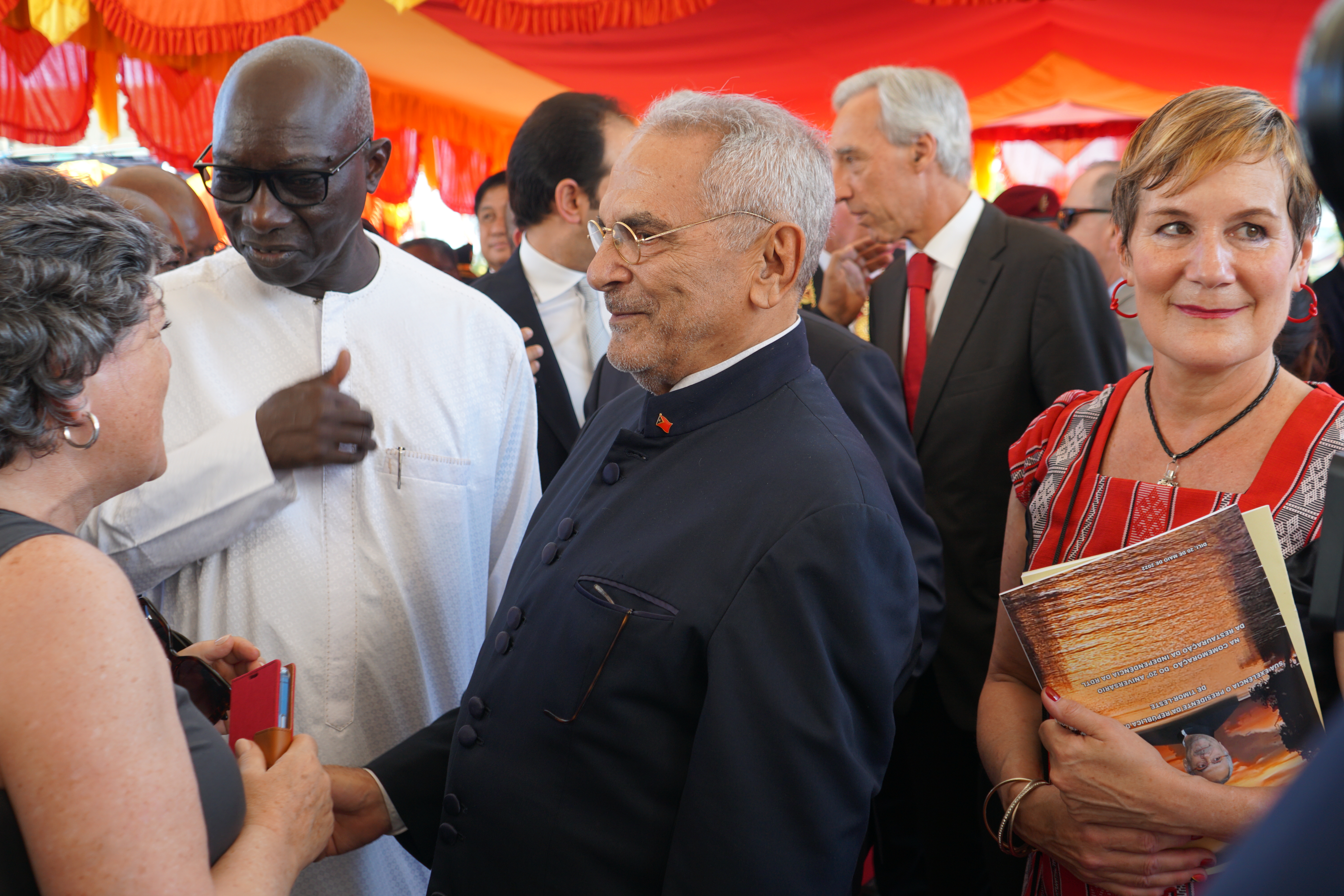 Ramos Horta greets international guests at his inauguration 
