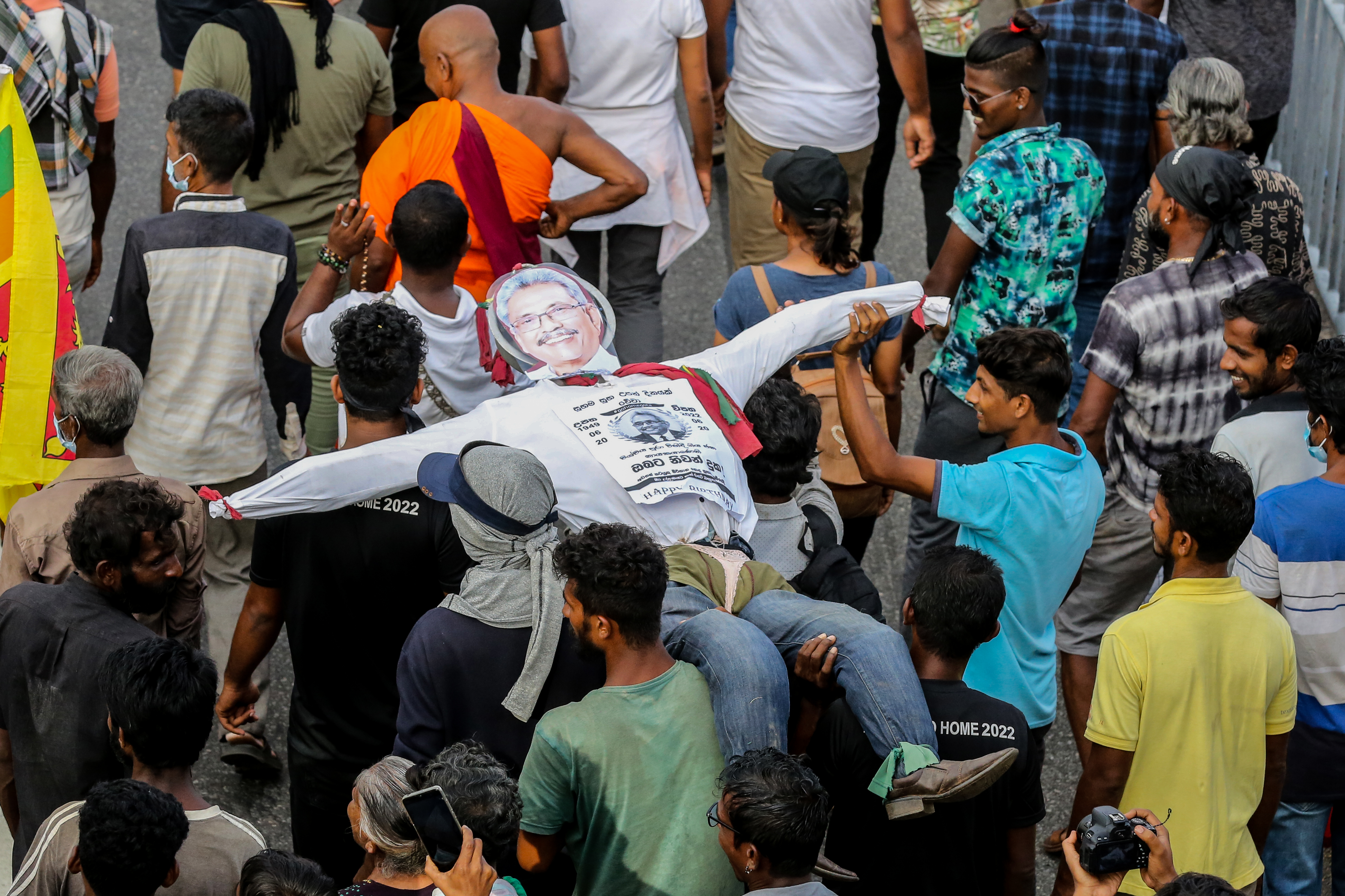 University students attend a protest calling for the resignation of the president