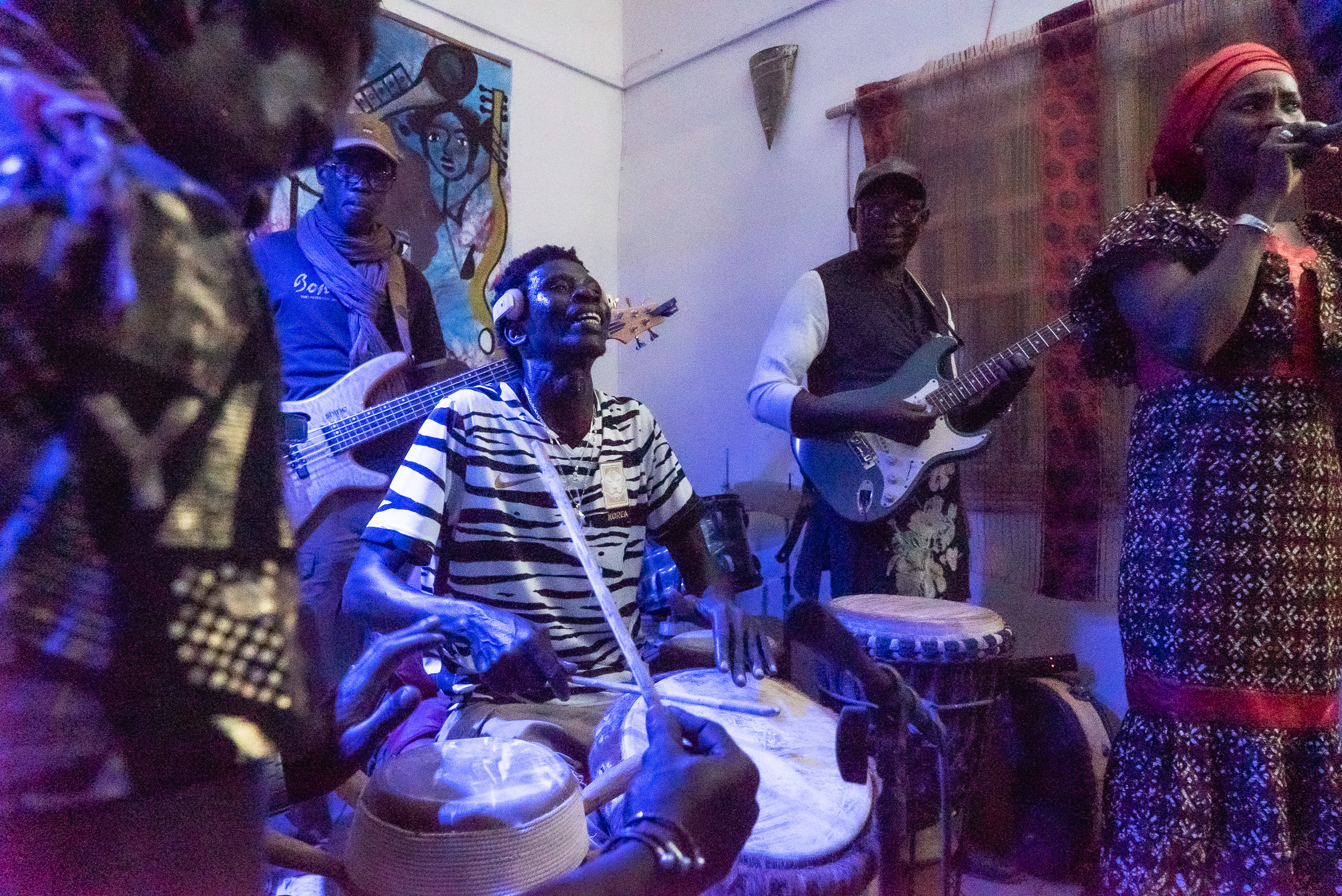Many bars at the Saint Louis Jazz Festival were overflowing with tourists and locals