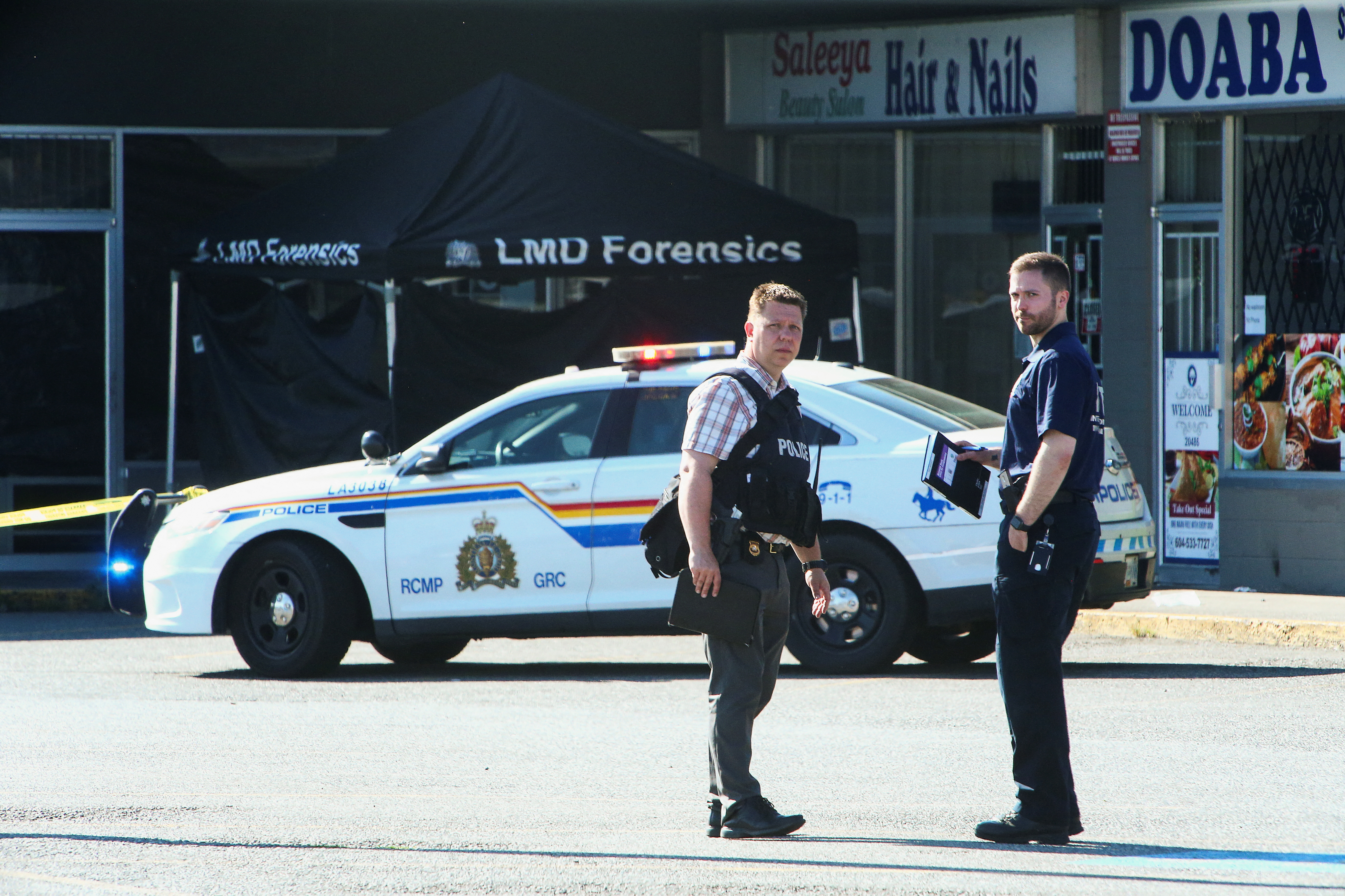 Canadian police on scene