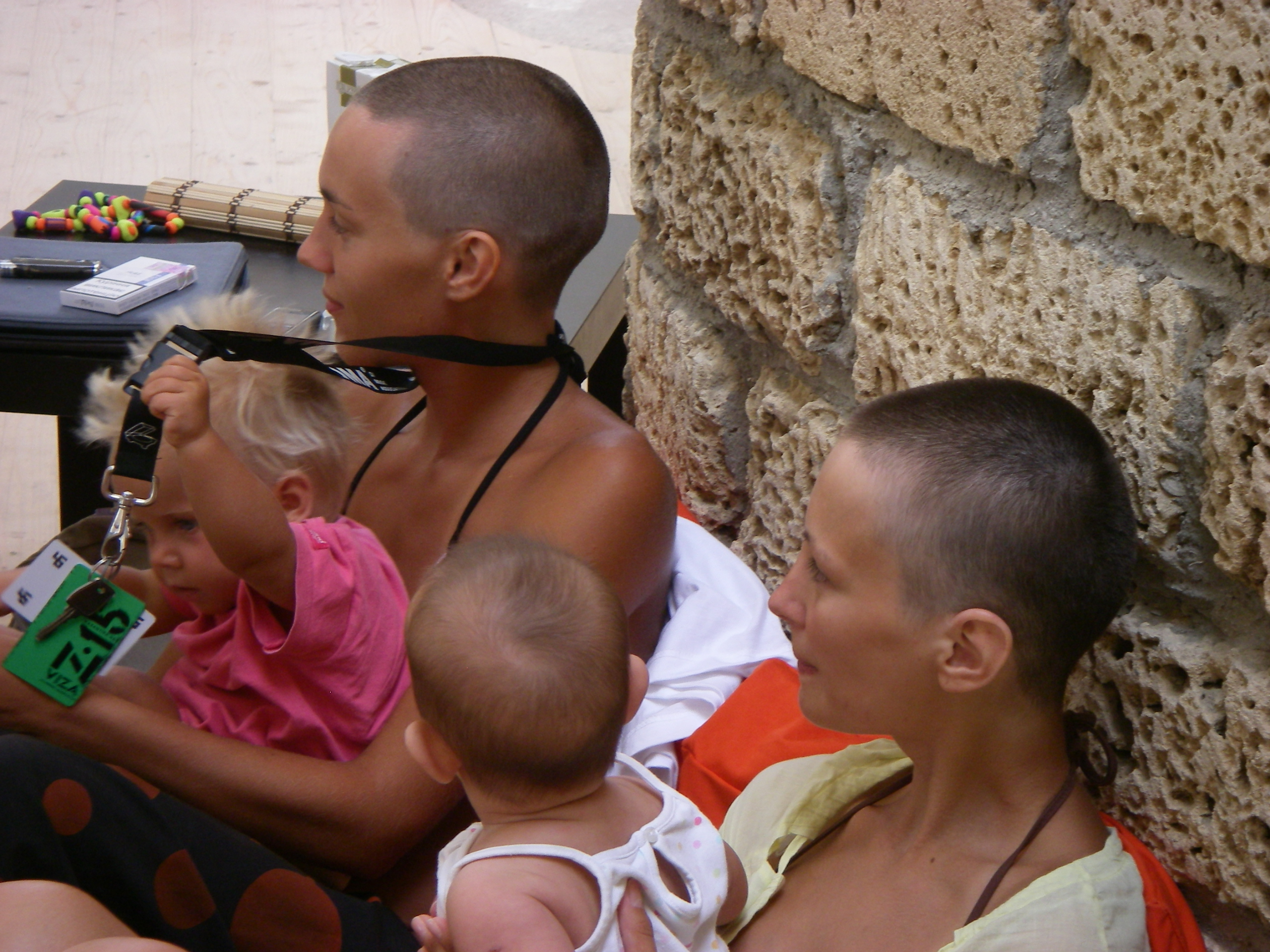 Mothers and kids during the 2006 edition of KaZantip.