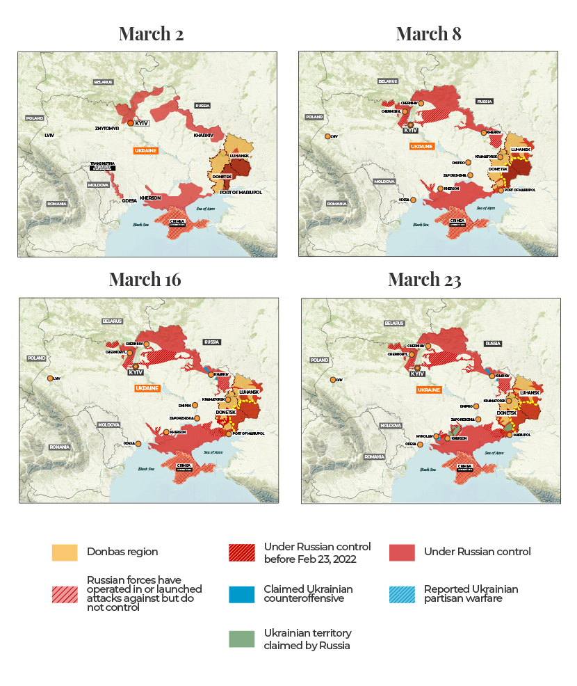 INTERACTIVE - MONTH ONE OF WAR MAPS