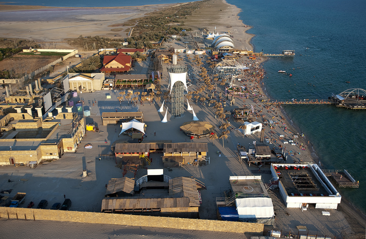 The territory of KaZantip seen from above