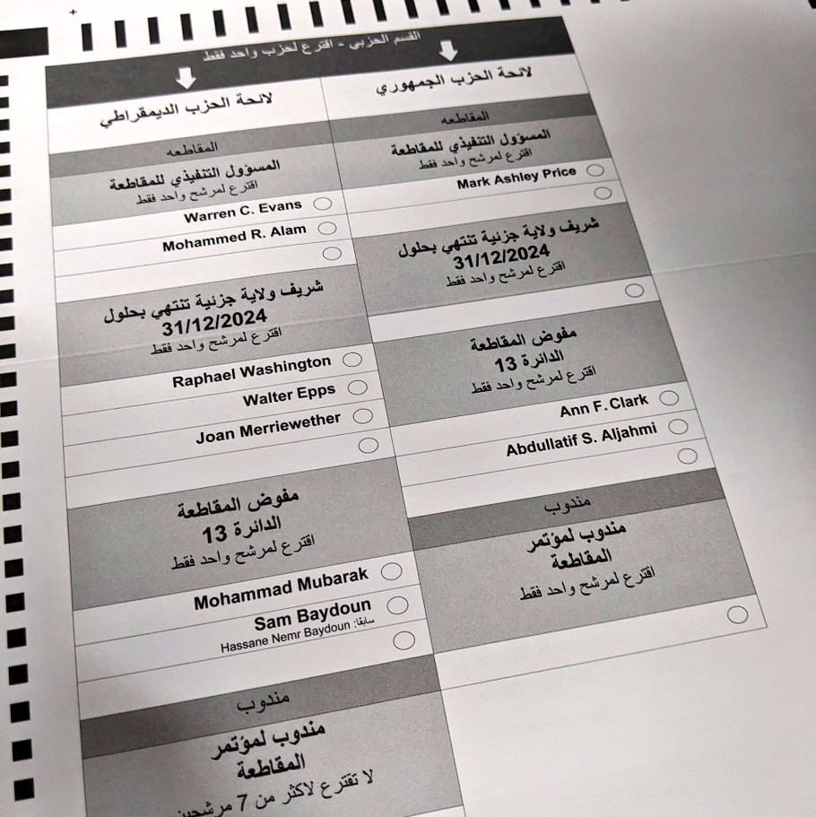 Arabic ballot