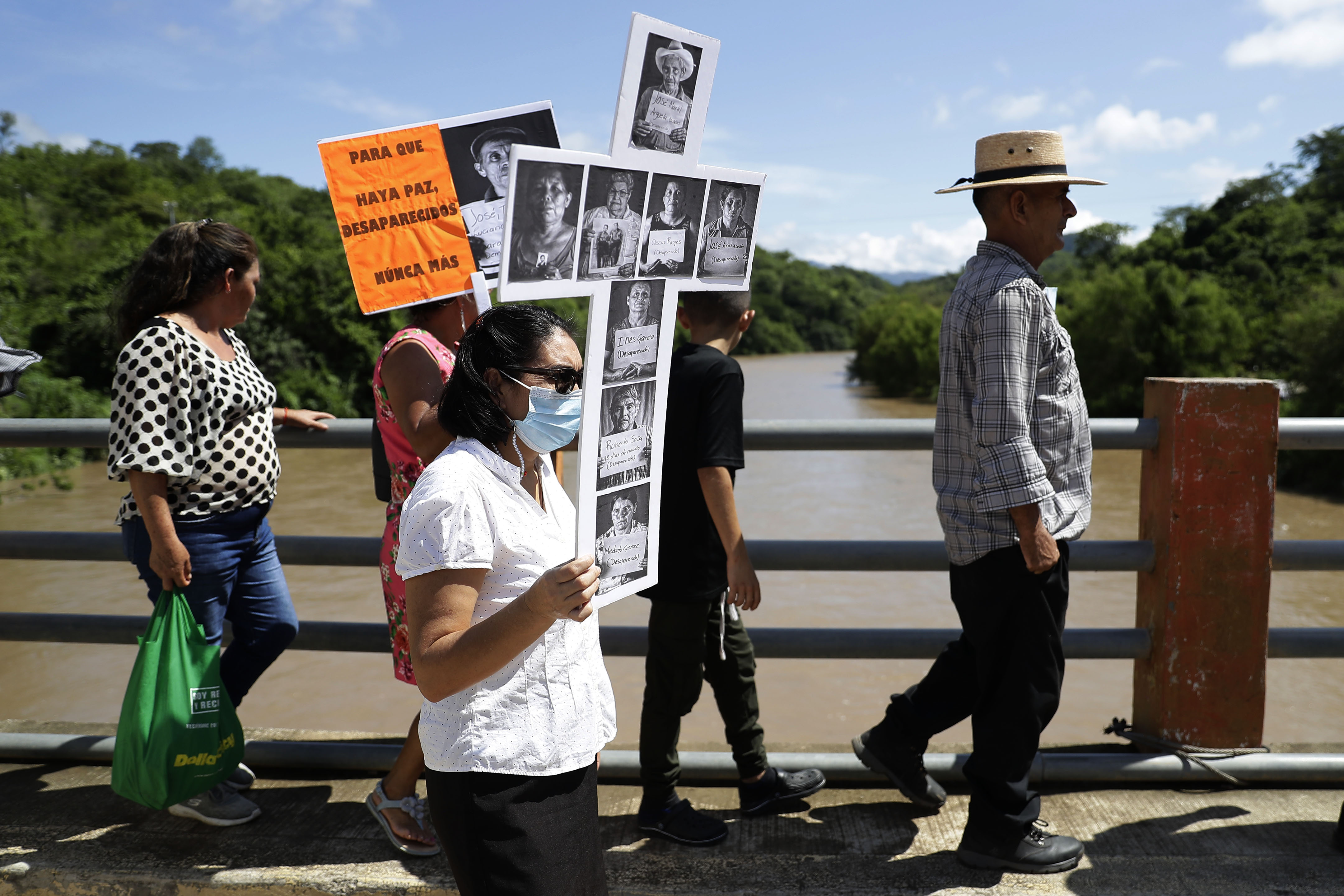 A procession in El Salvador on August 28, 2022, commemorating the disappearance of more than 150 children 40 years ago during the country's brutal civil war.