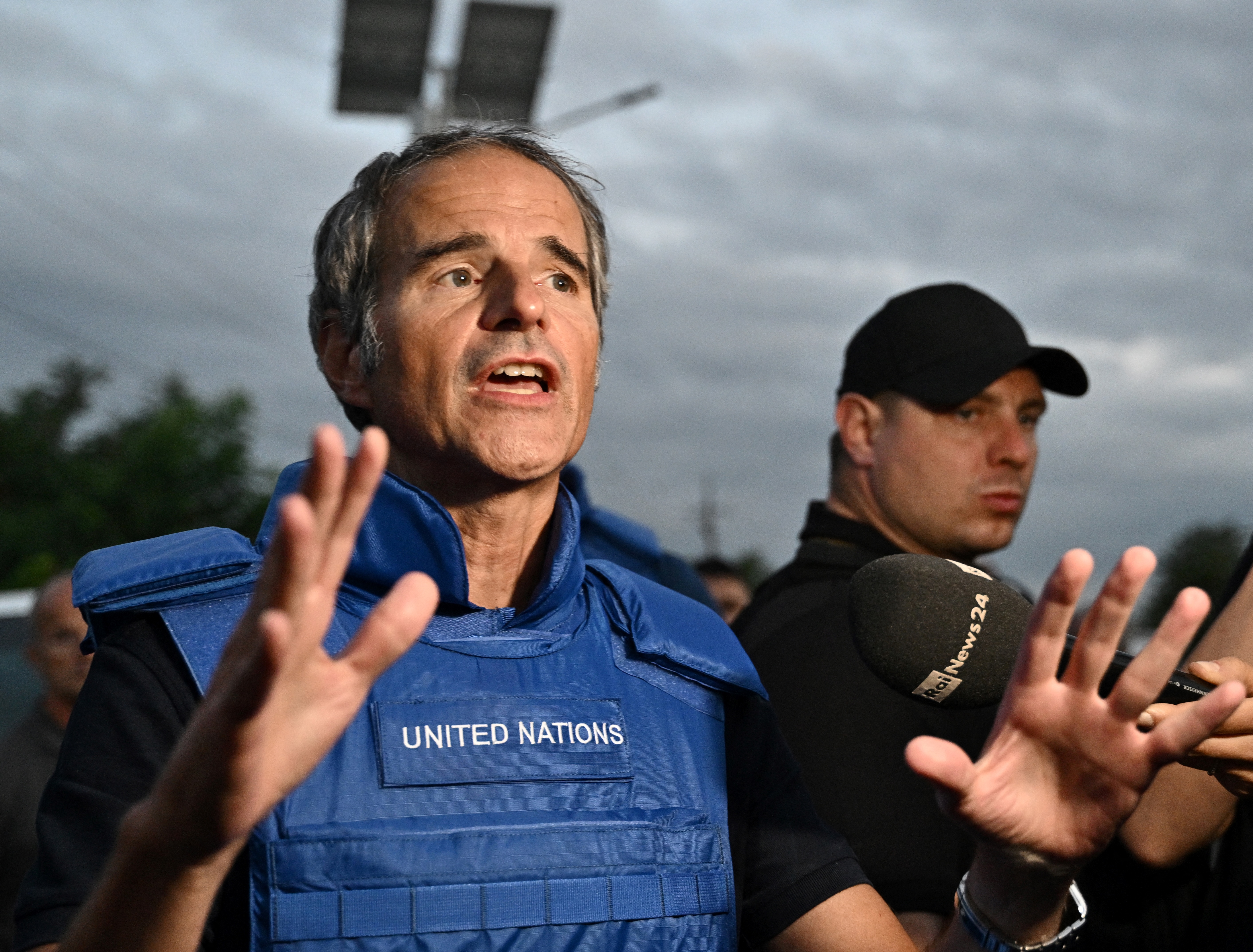 International Atomic Energy Agency (IAEA) chief Rafael Grossi led a visit to the Russian-held Zaporizhzhia nuclear power plant in southern Ukraine.