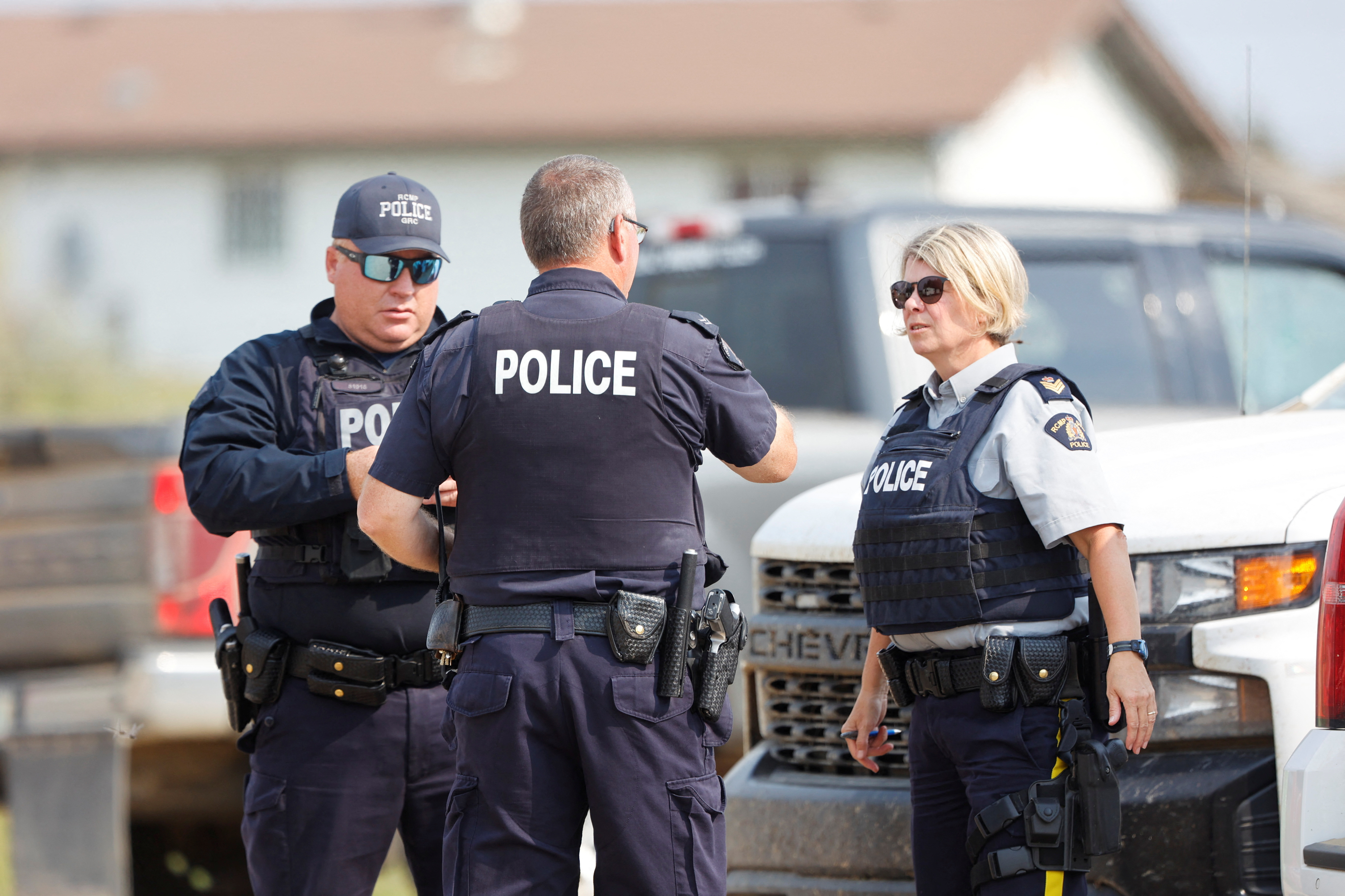 RCMP officers in Saskatchewan, Canada